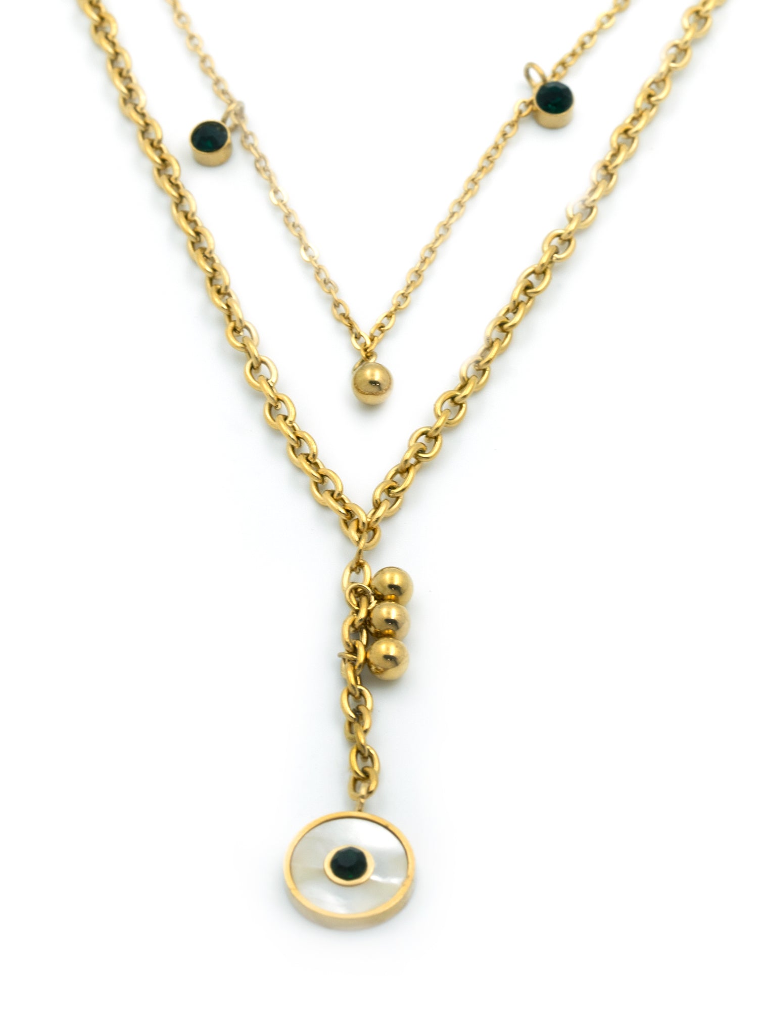 Artklim Gold Plated Evil Eye Anti-Tarnish Necklace