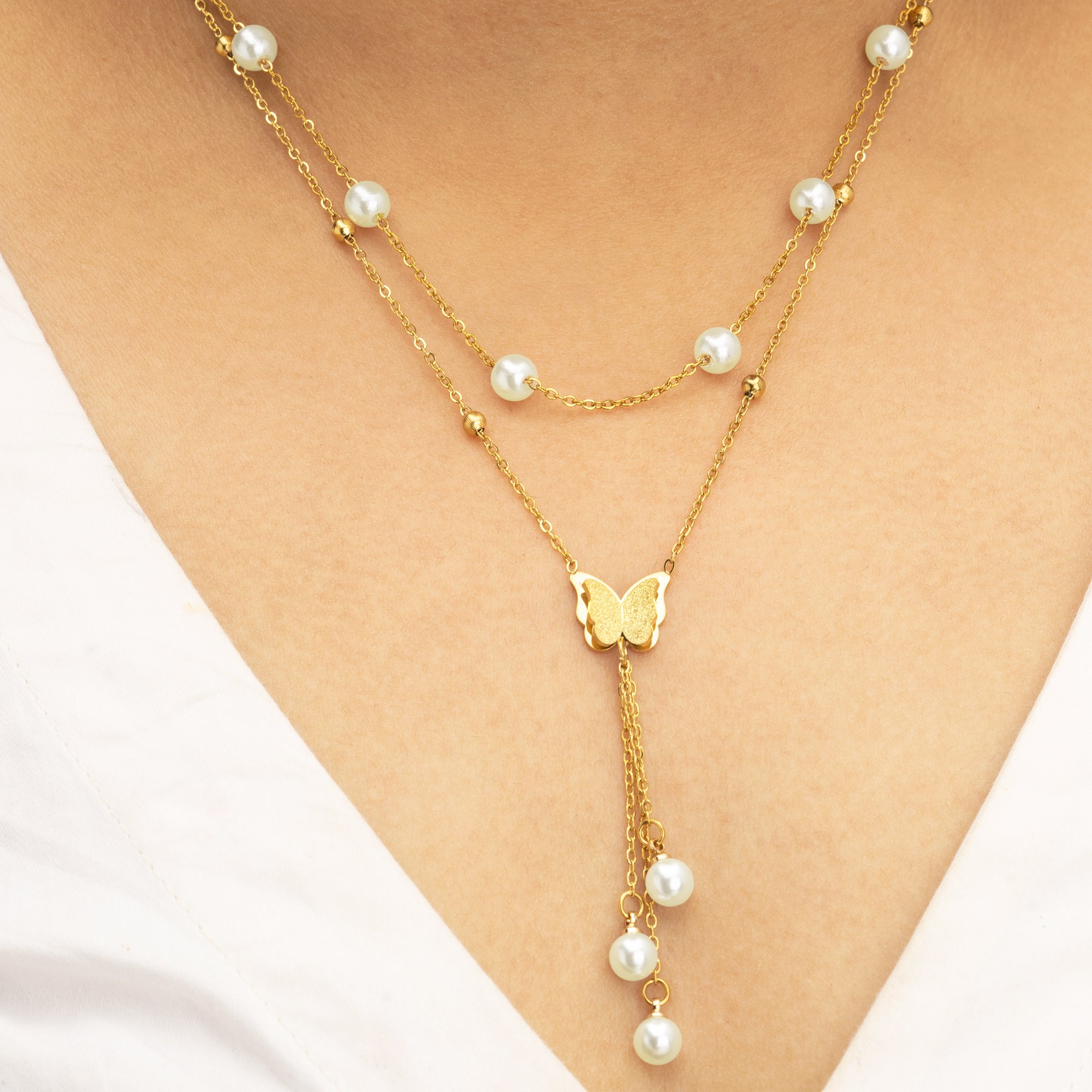 Artklim Pearl Harmony Layered Necklace