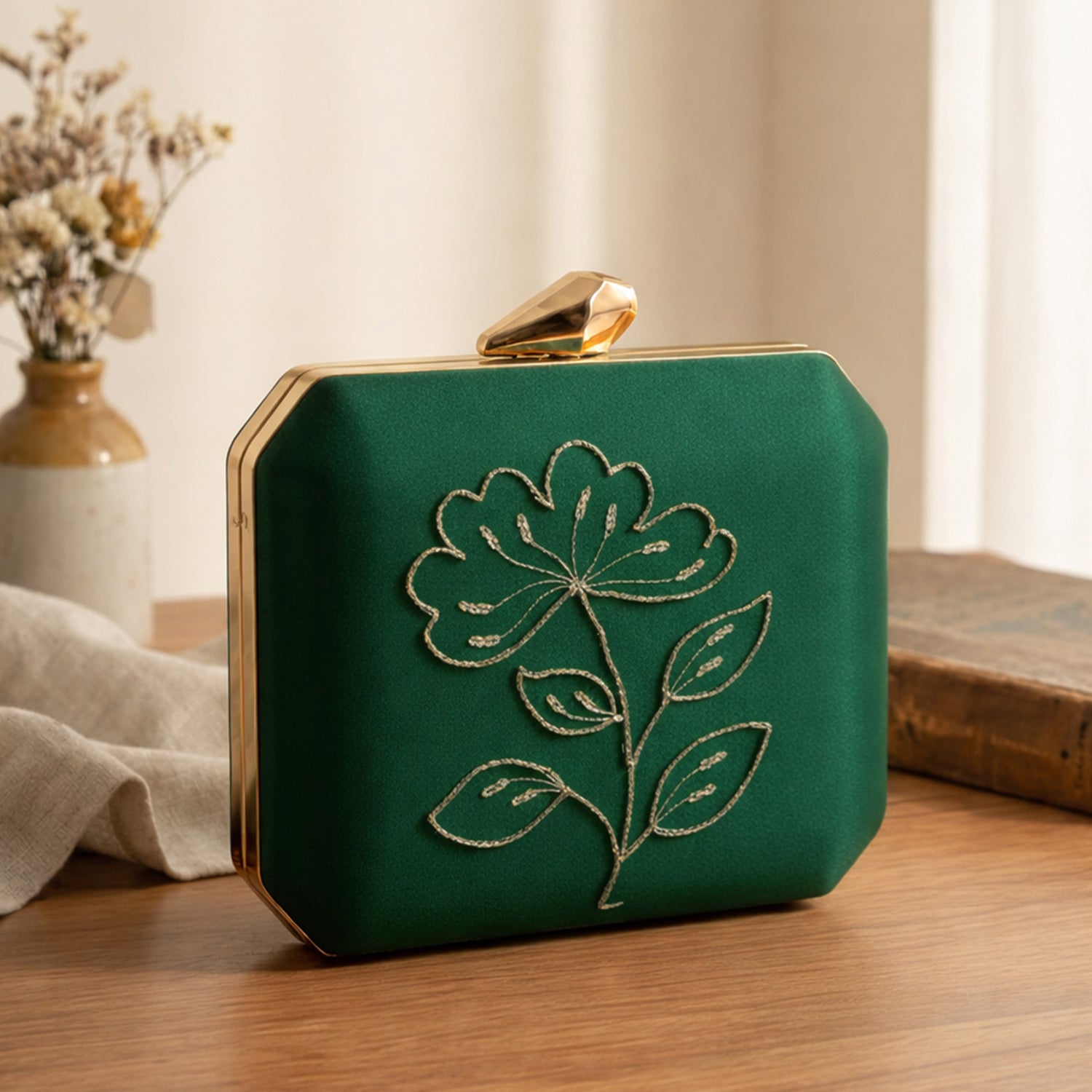 Artklim Emerald Bloom Majesty Clutch