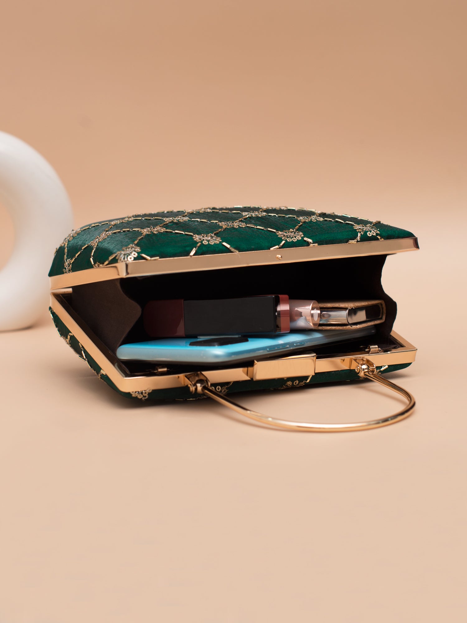 Artklim Royal Green Bloom Clutches