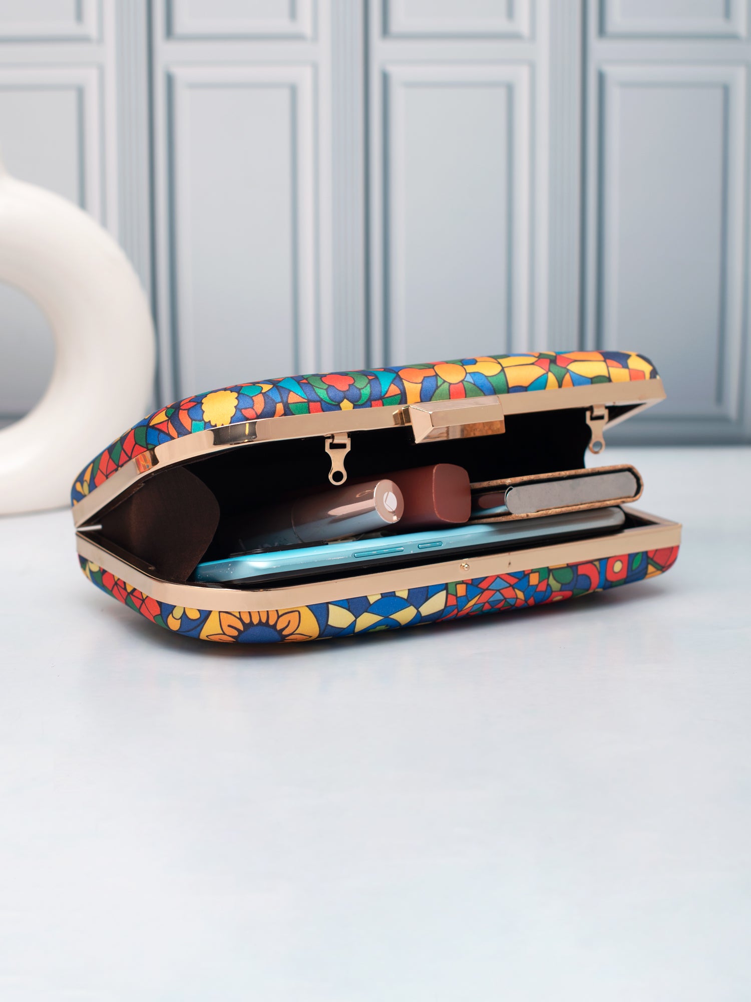 Artklim Mosaic Majesty Printed Clutch