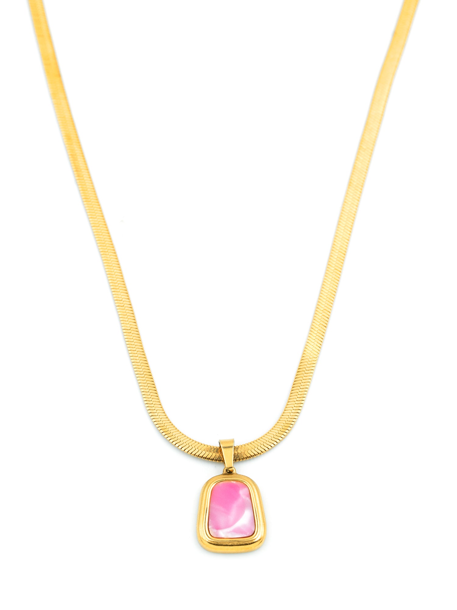 Artklim Blush Stone Drop Pendant