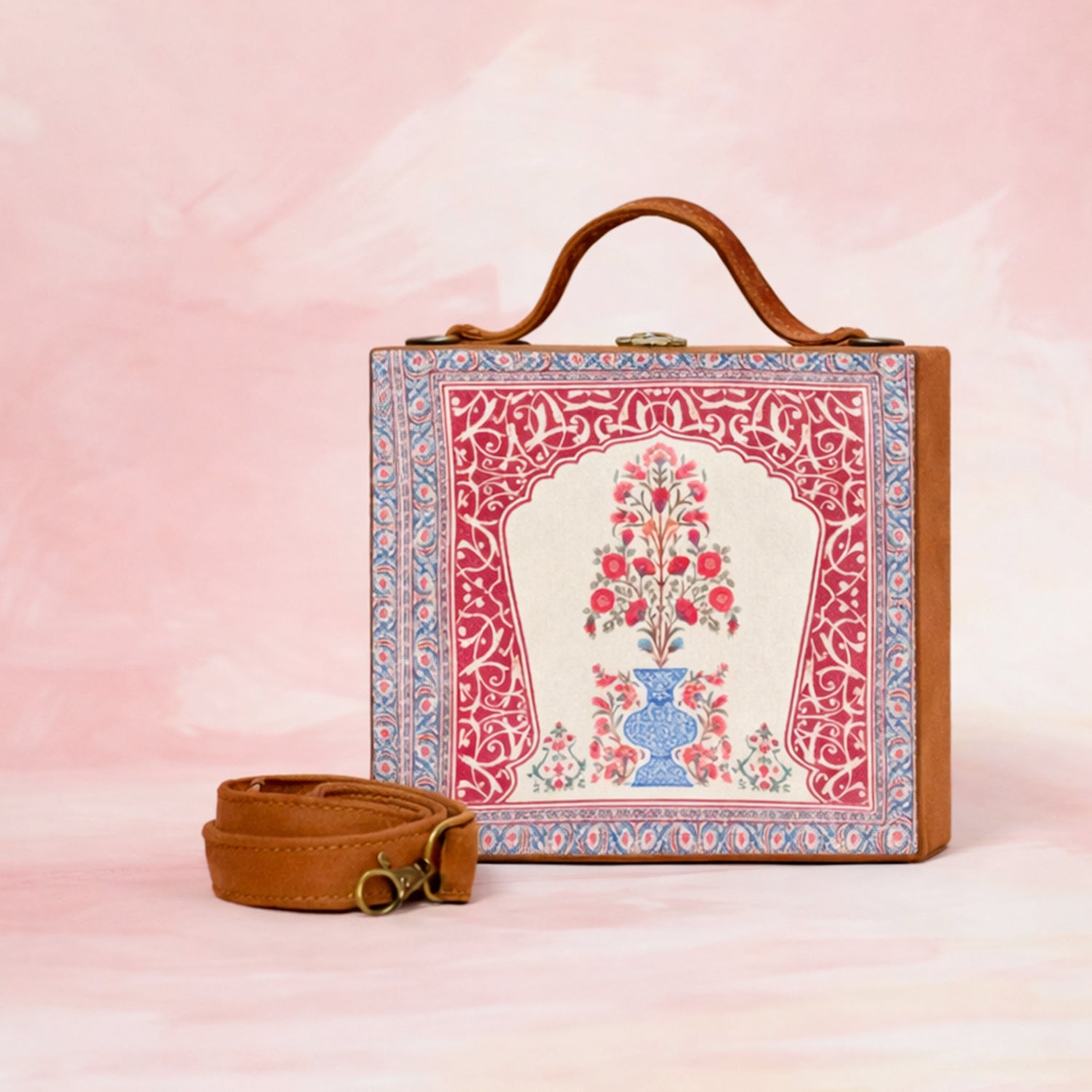 Blue Decorative Vase Suitcase Style