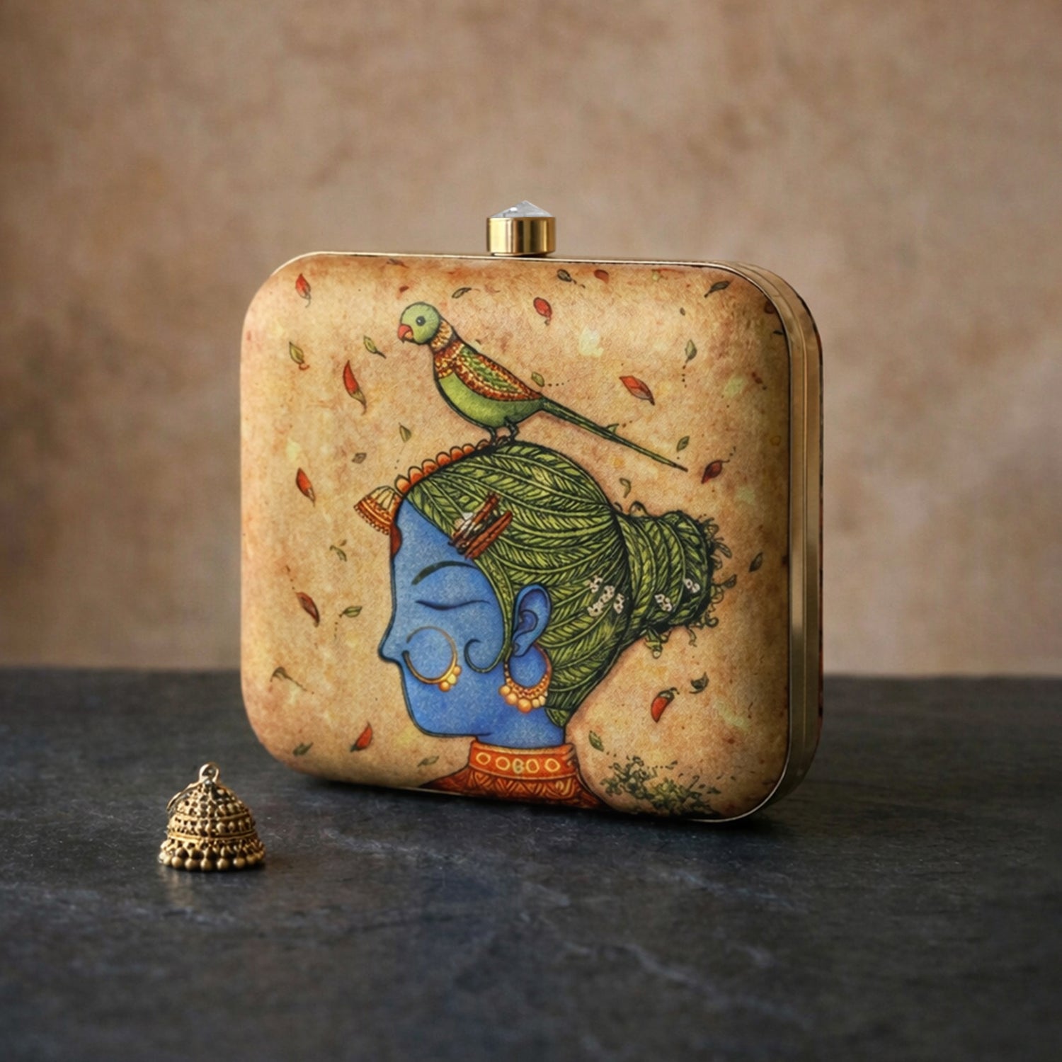 Artklim Serene Parrot Dream Printed Clutch