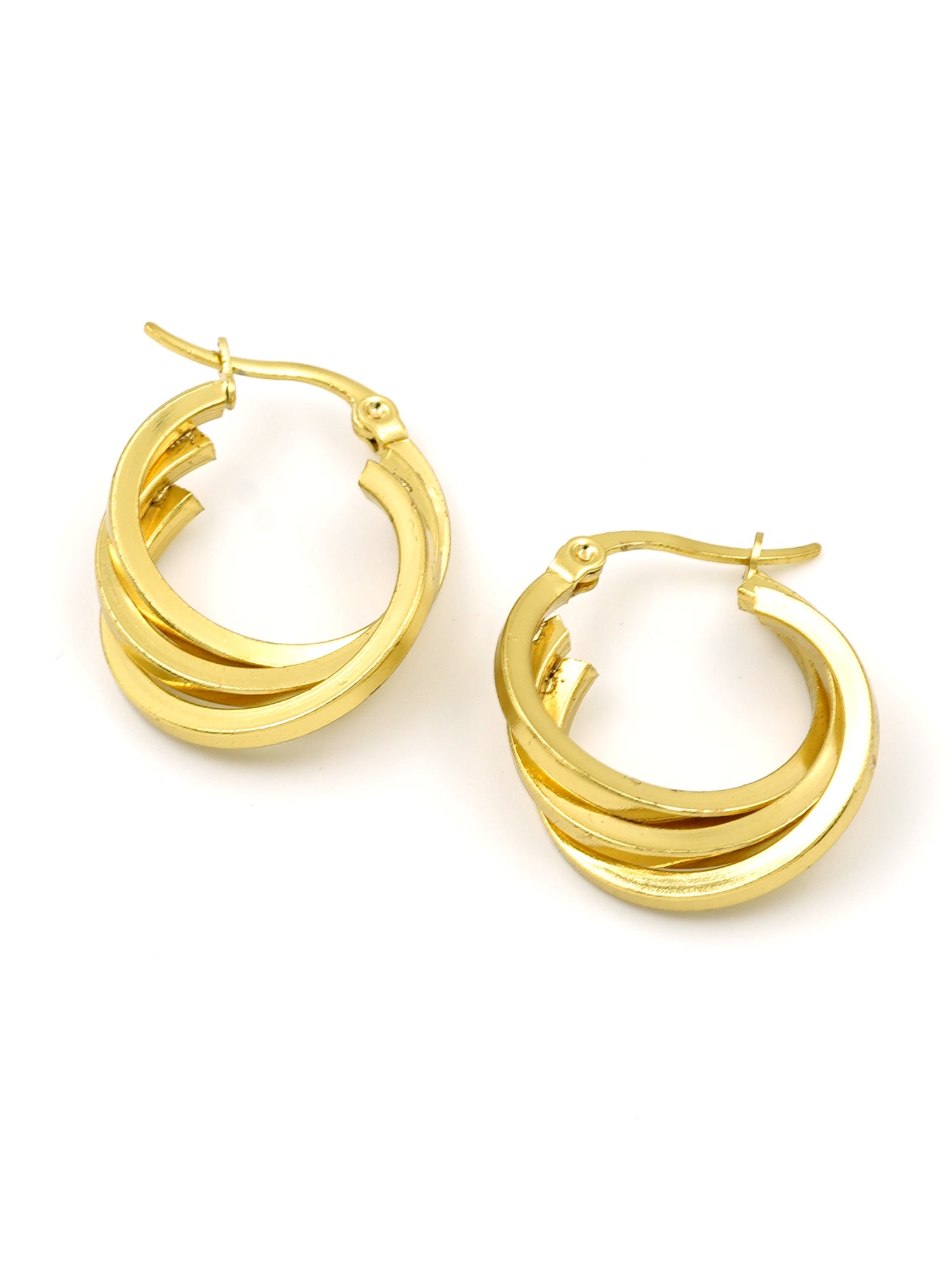 Artklim Radiant Round Hoops Anti-Tarnish Earrings