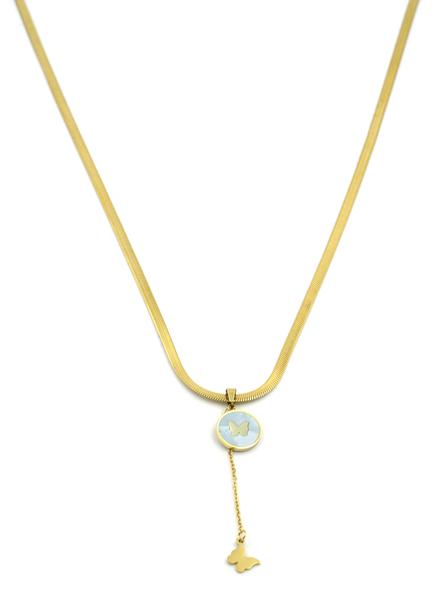 Artklim Golden Flutter Charm Necklace