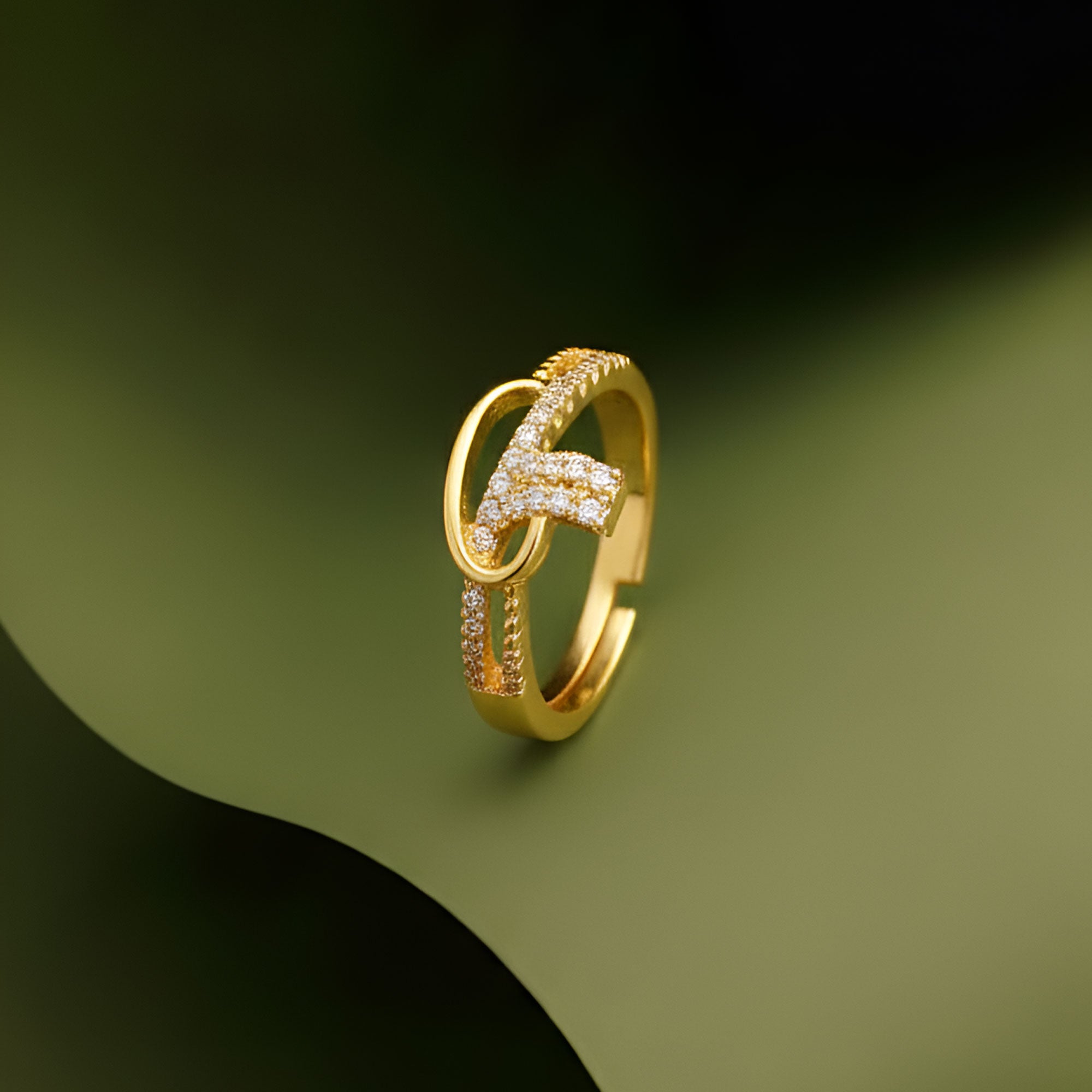 Artklim Gold-Plated Loop Knot Design Anti-Tarnish Ring