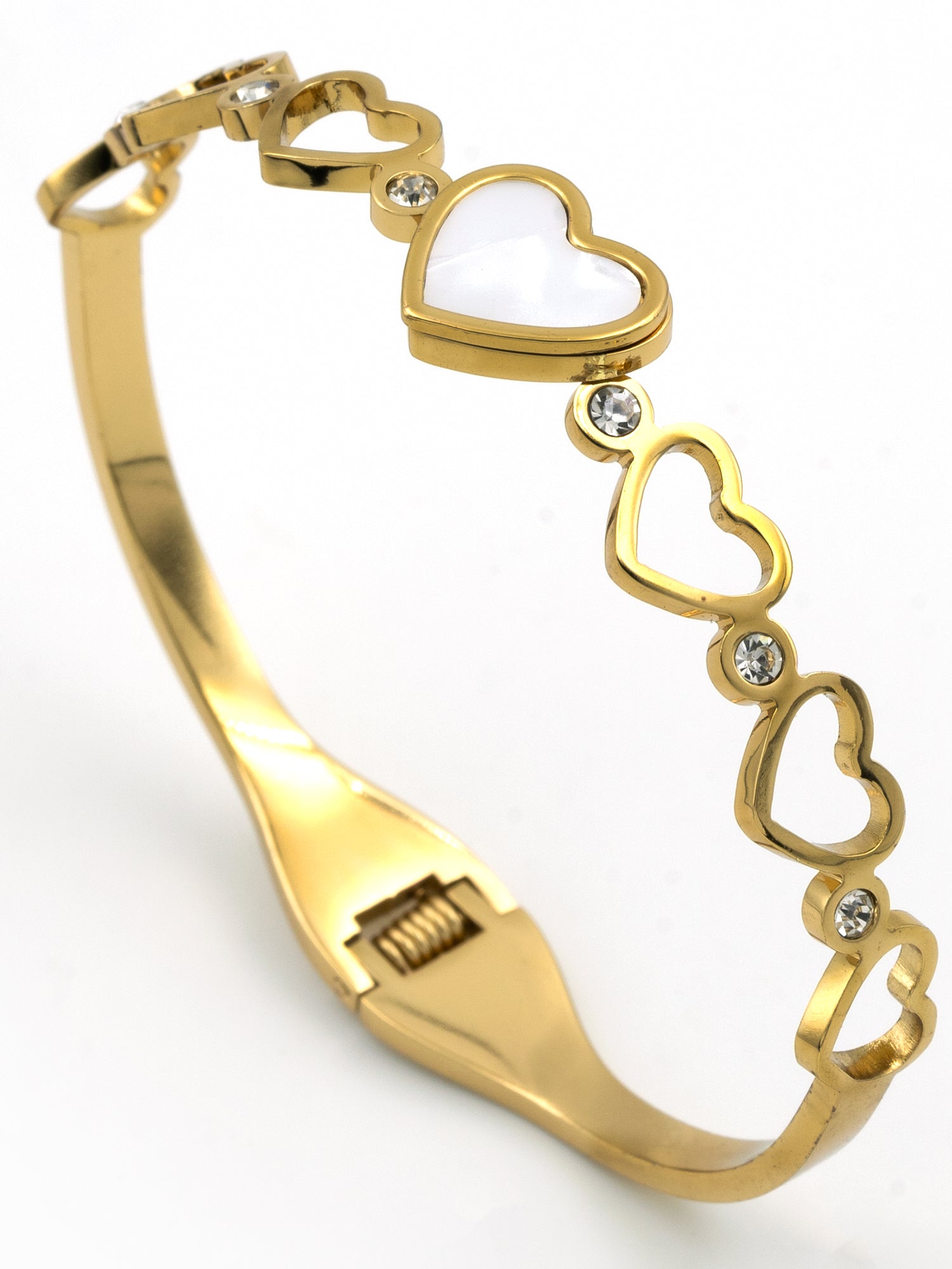 Artklim Gold Plated Heart Anti Tarnish Charm Bracelet