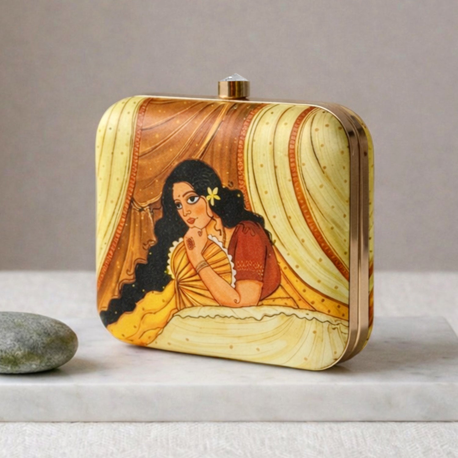Artklim Quiet Beauty Printed Clutch