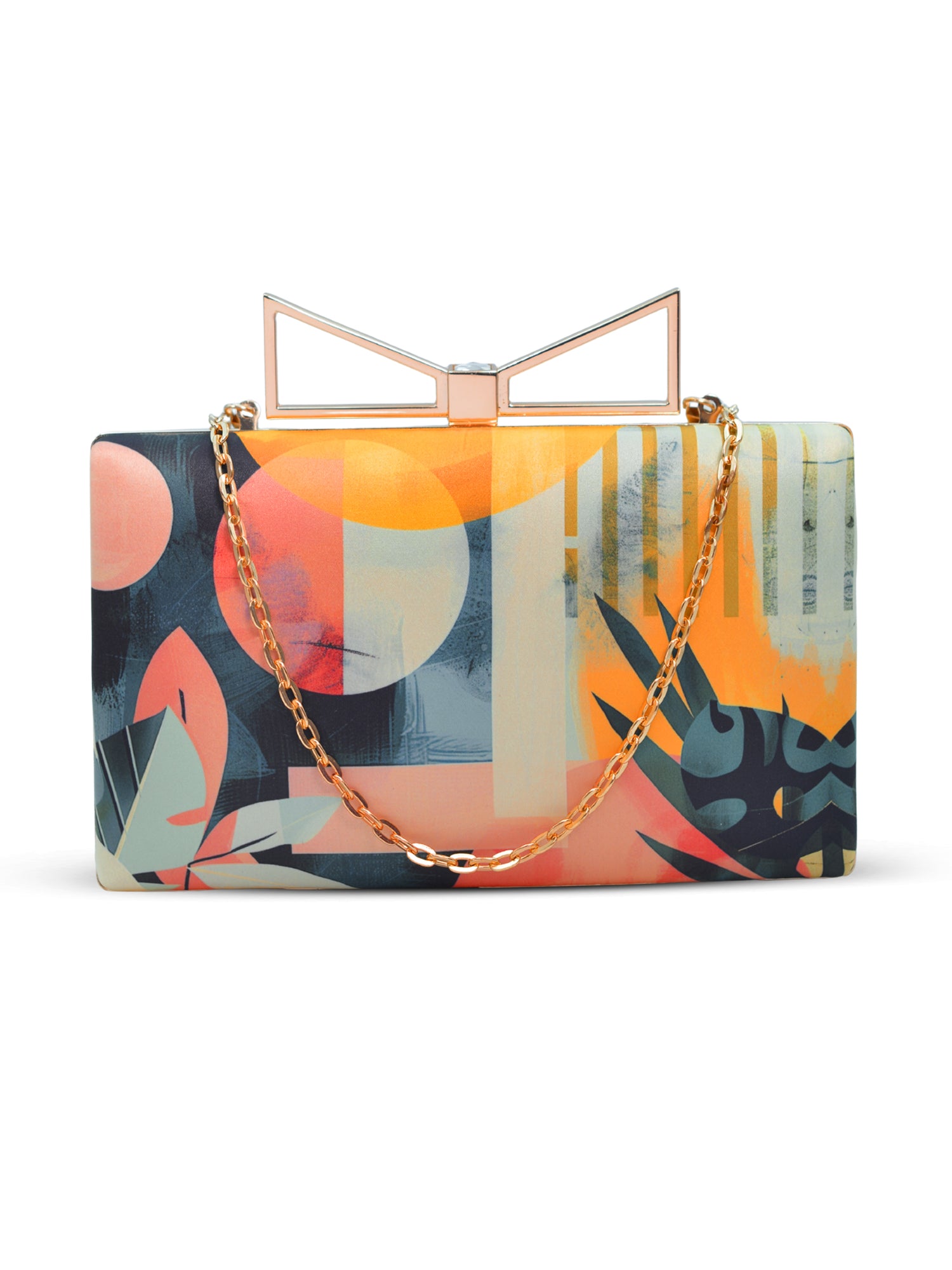 Artklim Sunset Mirage Abstract Art Printed Clutch
