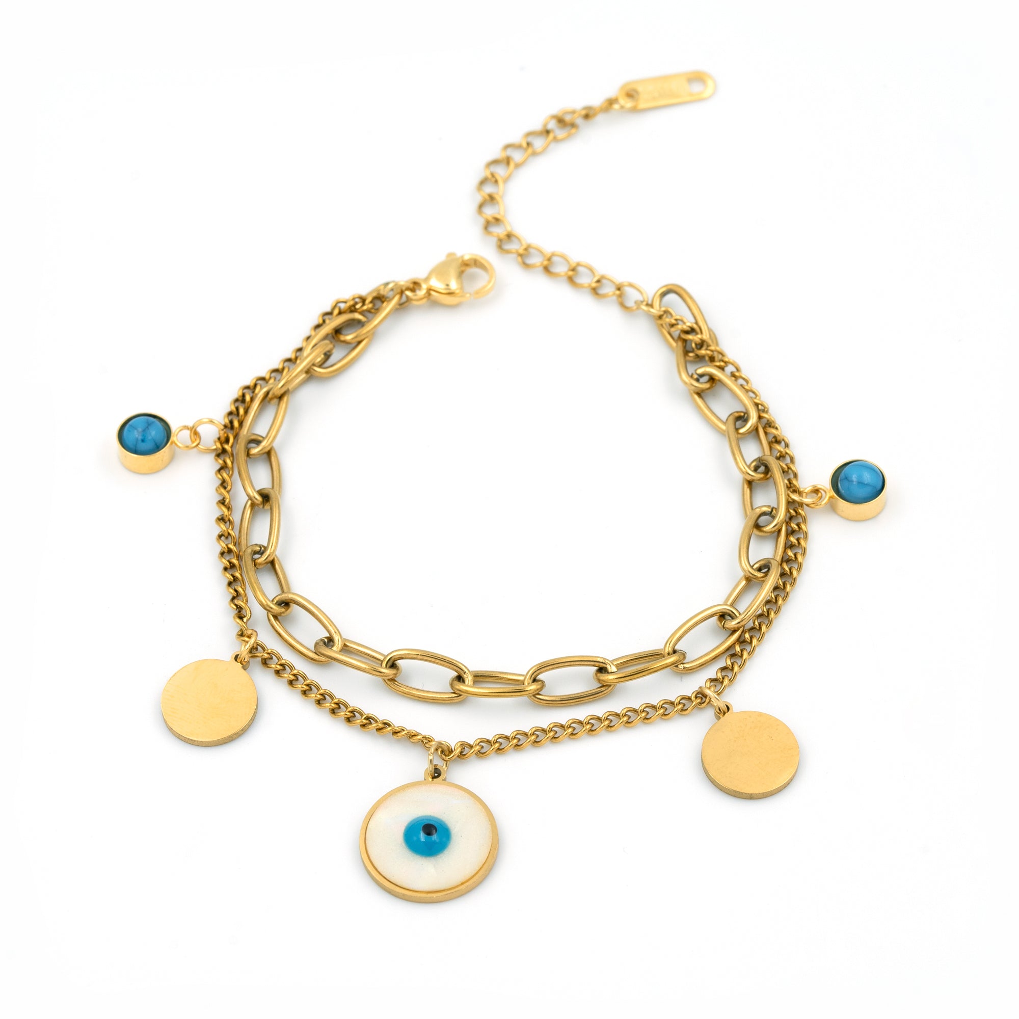 Artklim Evil Eye Chain Charm Bracelet