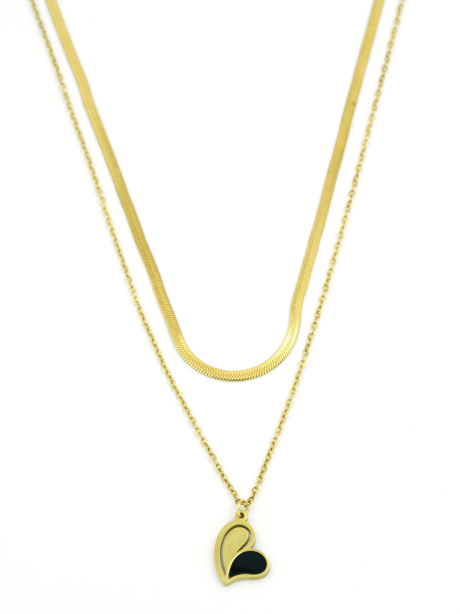 Artklim Golden Embrace Heart Necklace