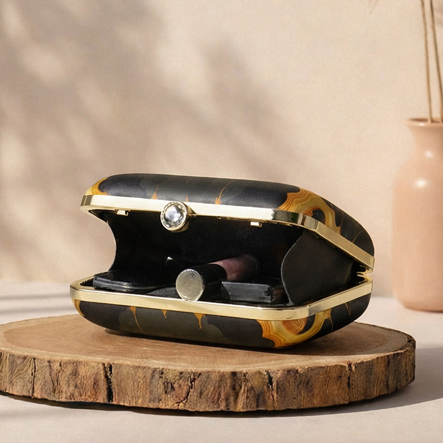 Artklim Traditional Mughal Motif Printed Clutch