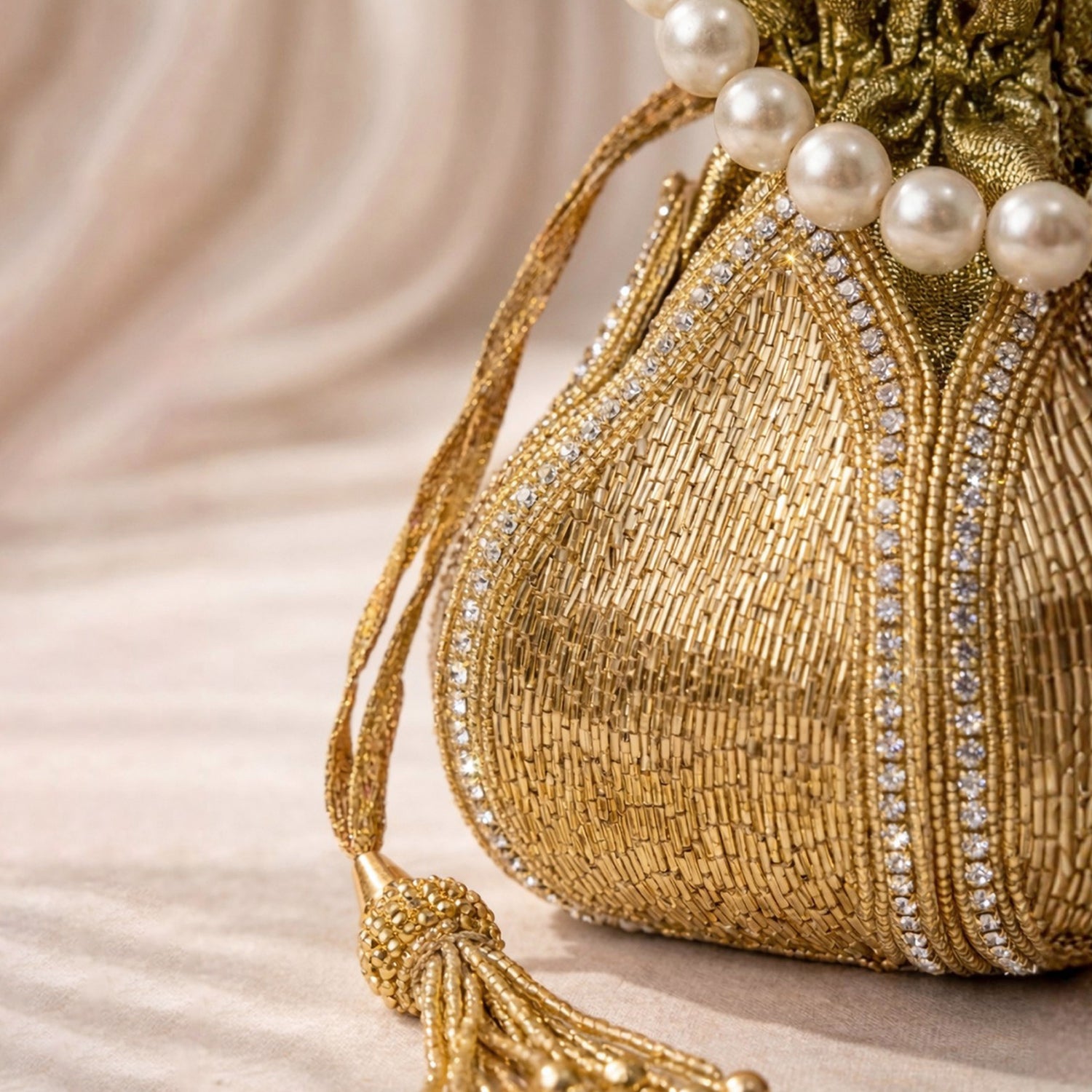 Artklim Royal Golden Pearl Potli