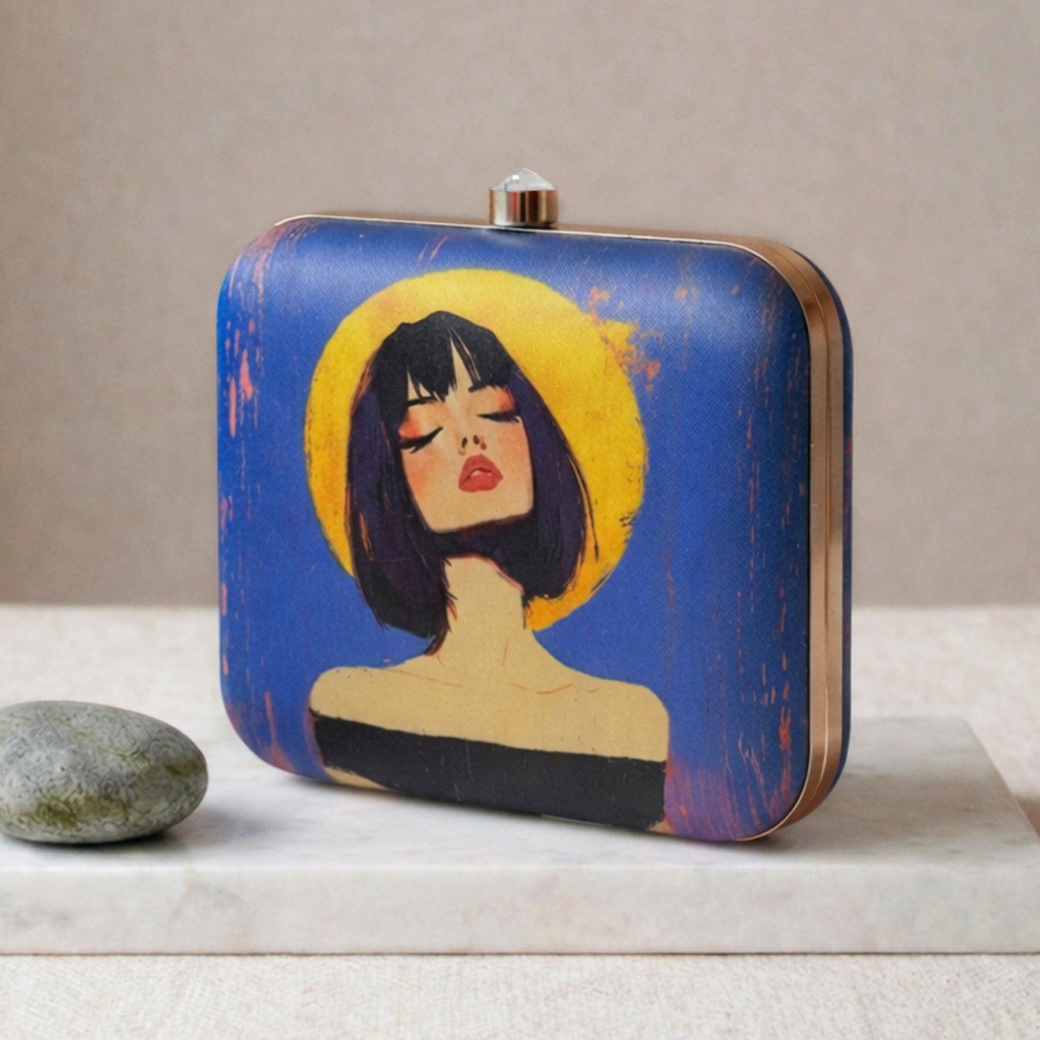 Artklim The Midnight Halo Muse Printed Clutch