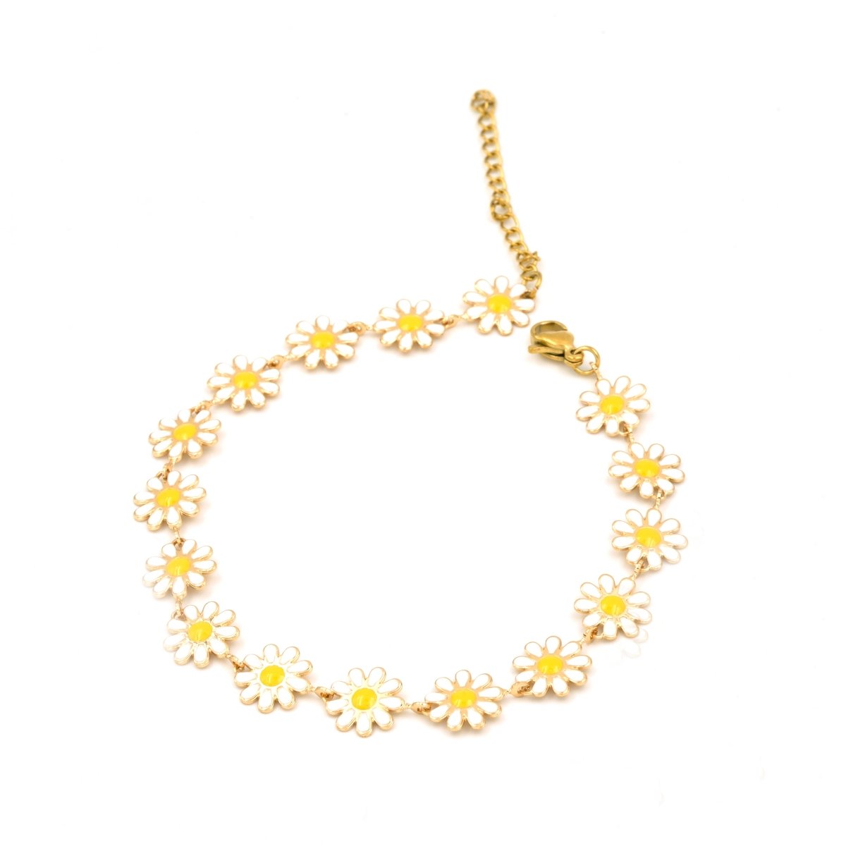 Artklim Gold Plated Daisy Delight Anklet