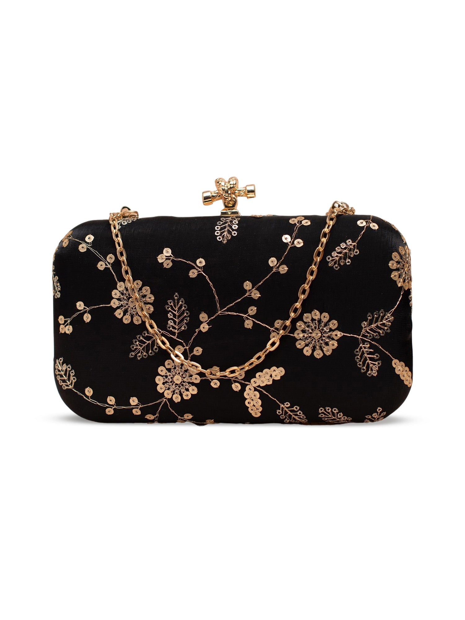 Artklim Midnight Bloom Clutch – Black