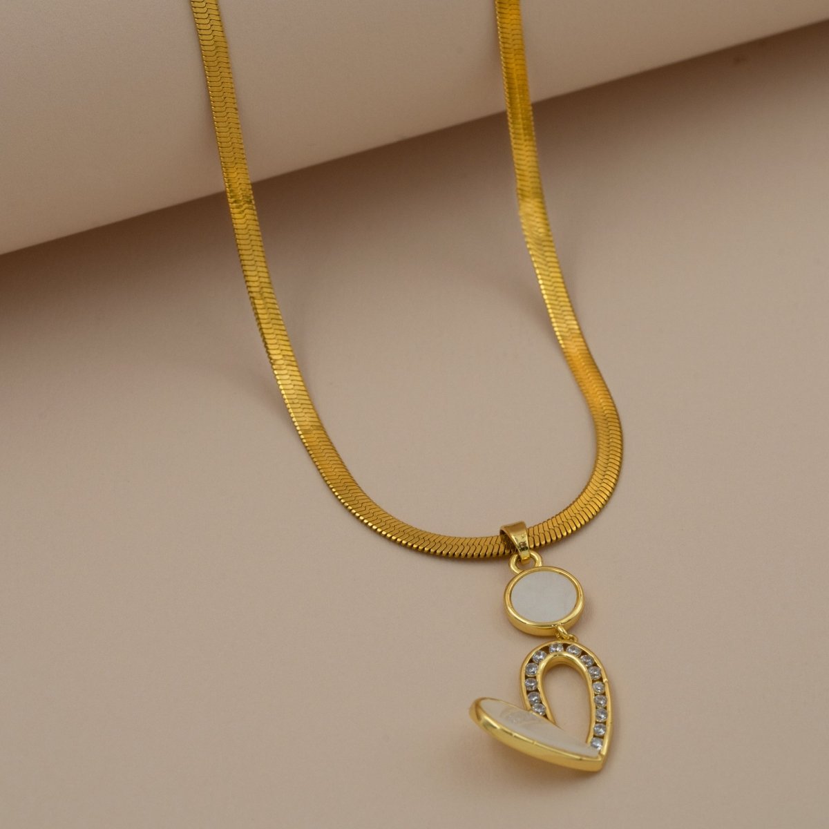Artklim Gold Plated Circle of Love Pendant Necklace