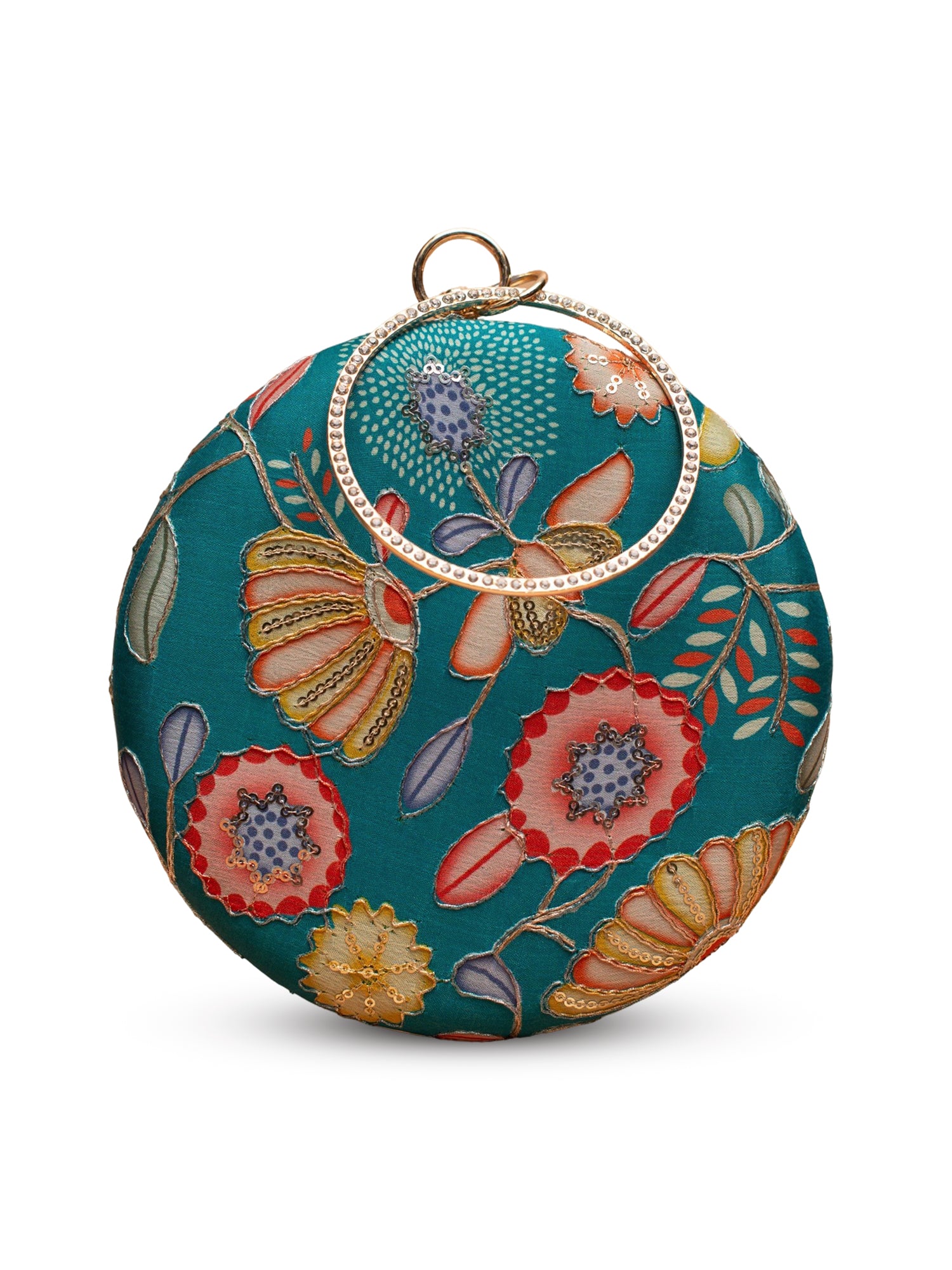 Artklim Aqua Blossom Round Clutch