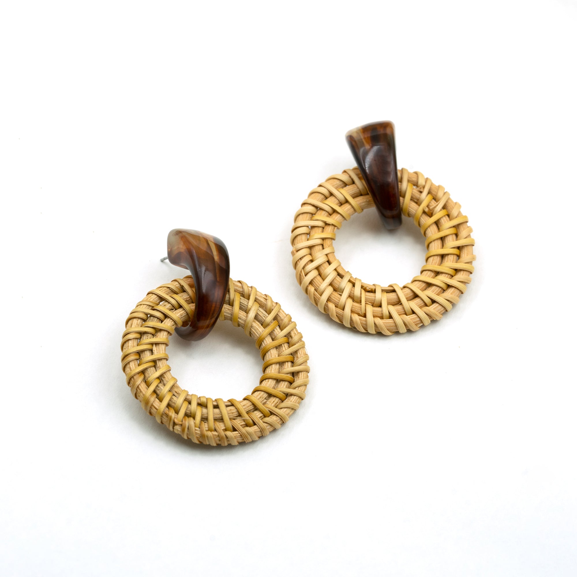 Artklim-Boho Woven Hoop Earrings