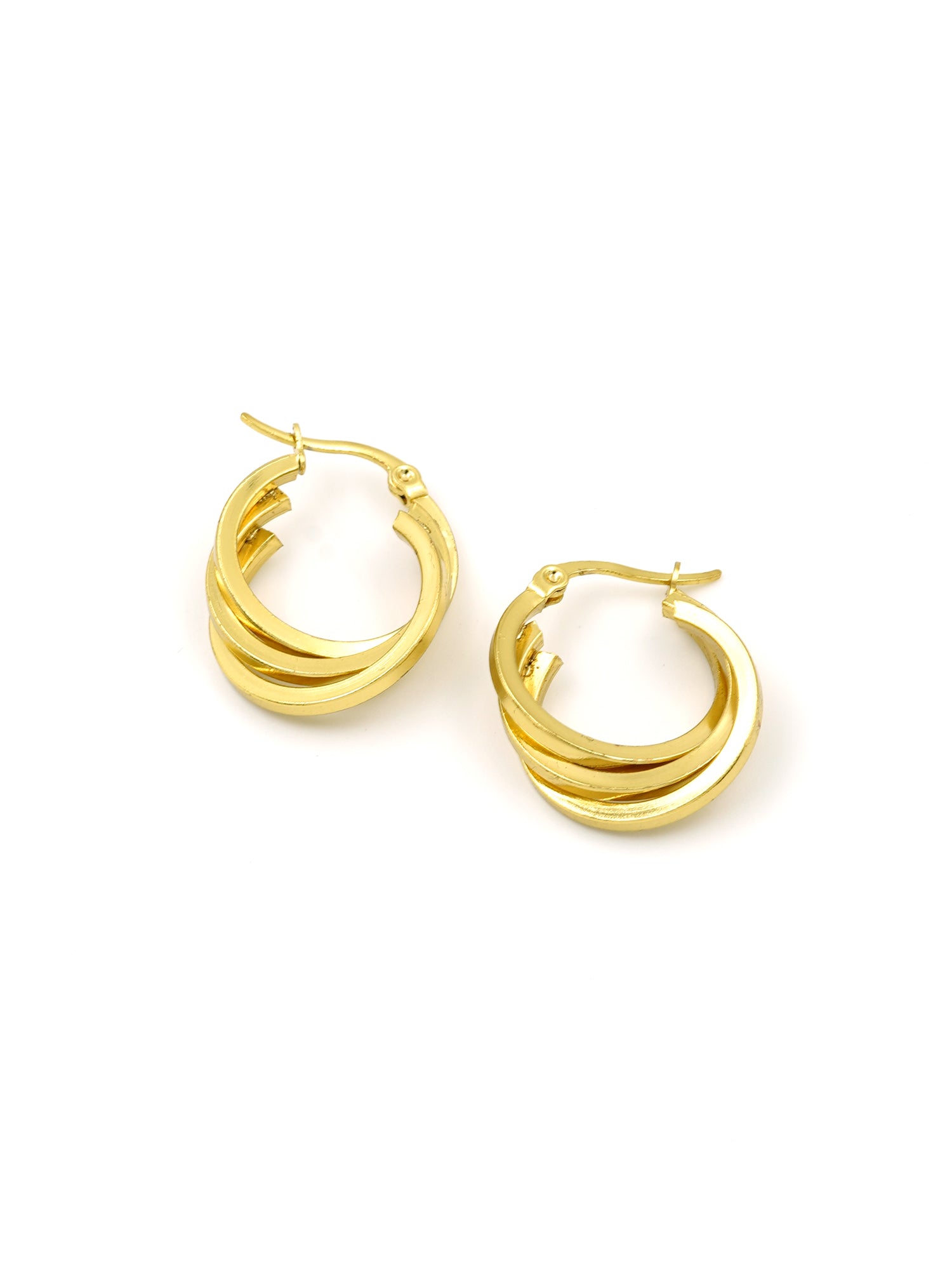 Artklim Radiant Round Hoops Anti-Tarnish Earrings