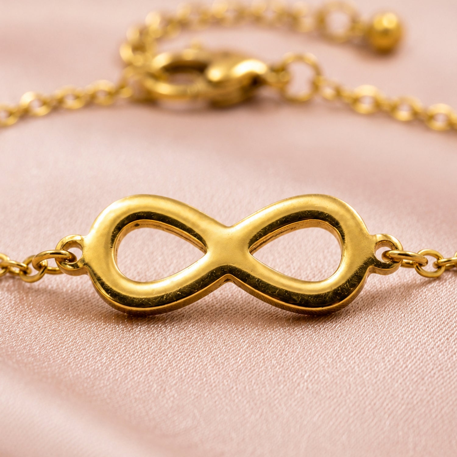 Artklim Minimal Infinity Crystal Gold Chain Anti-Tarnish Anklet