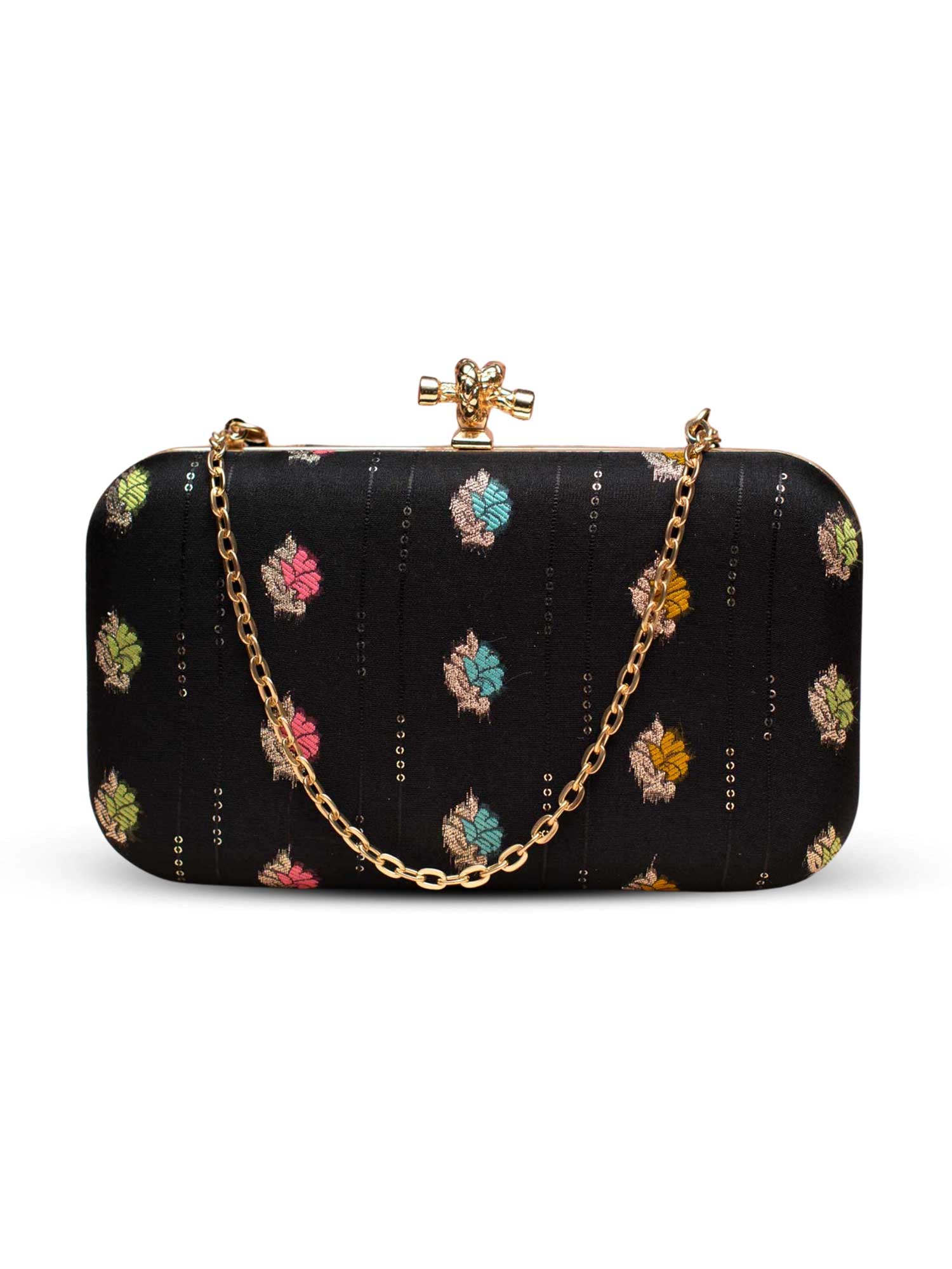 Artklim Midnight Bloom Multi-Color Leaf Clutch