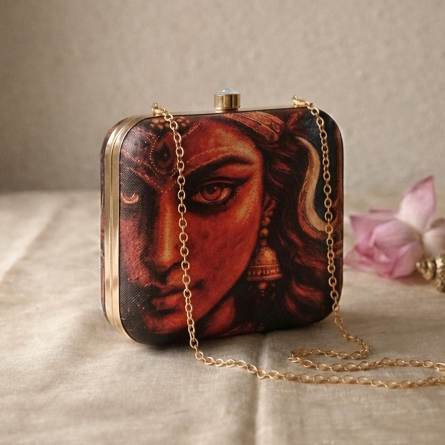 Artklim Divine Gaze The Power of Shakti Printed Clutch