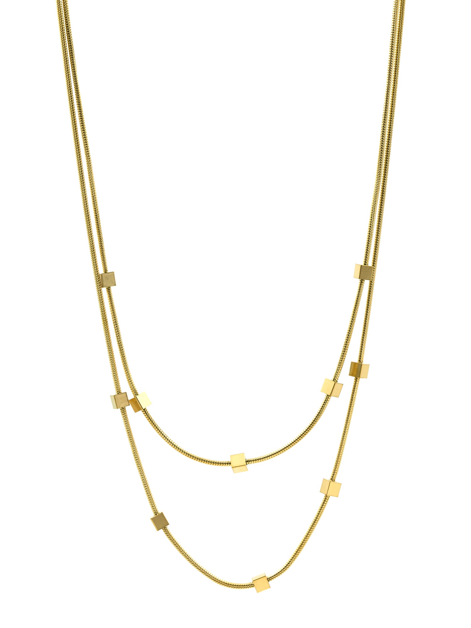 Artklim Golden Cube Chain Necklace