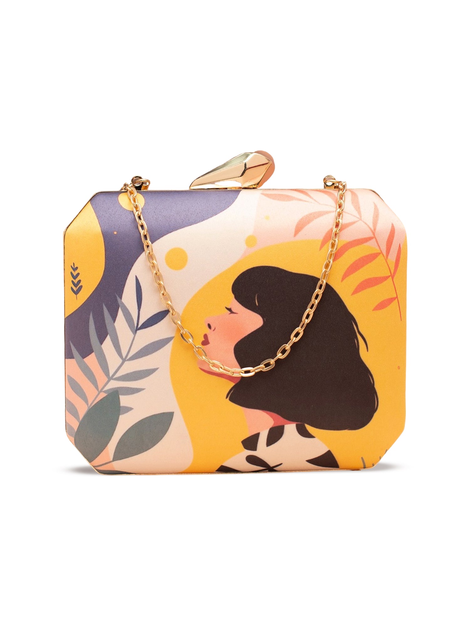Artklim Sunlit Silhouette Printed Clutch