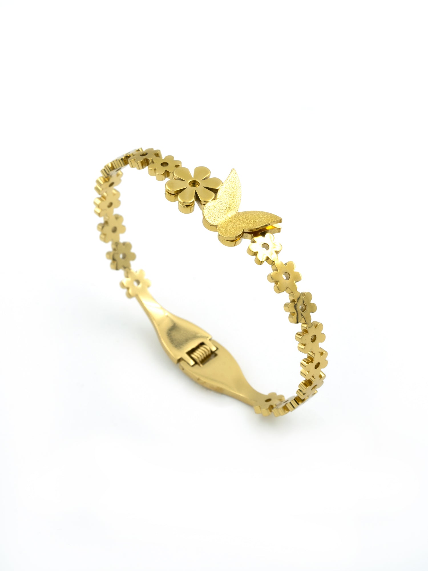 Artklim Gold Plated Anti Tarnish Butterfly in Bloom Bracelet