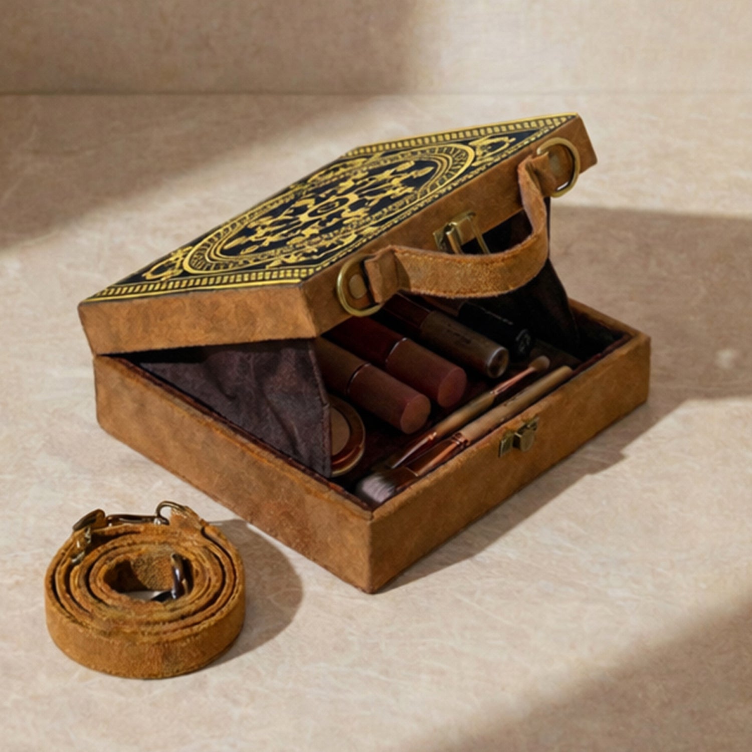 Yellow Printed Suitcase Style