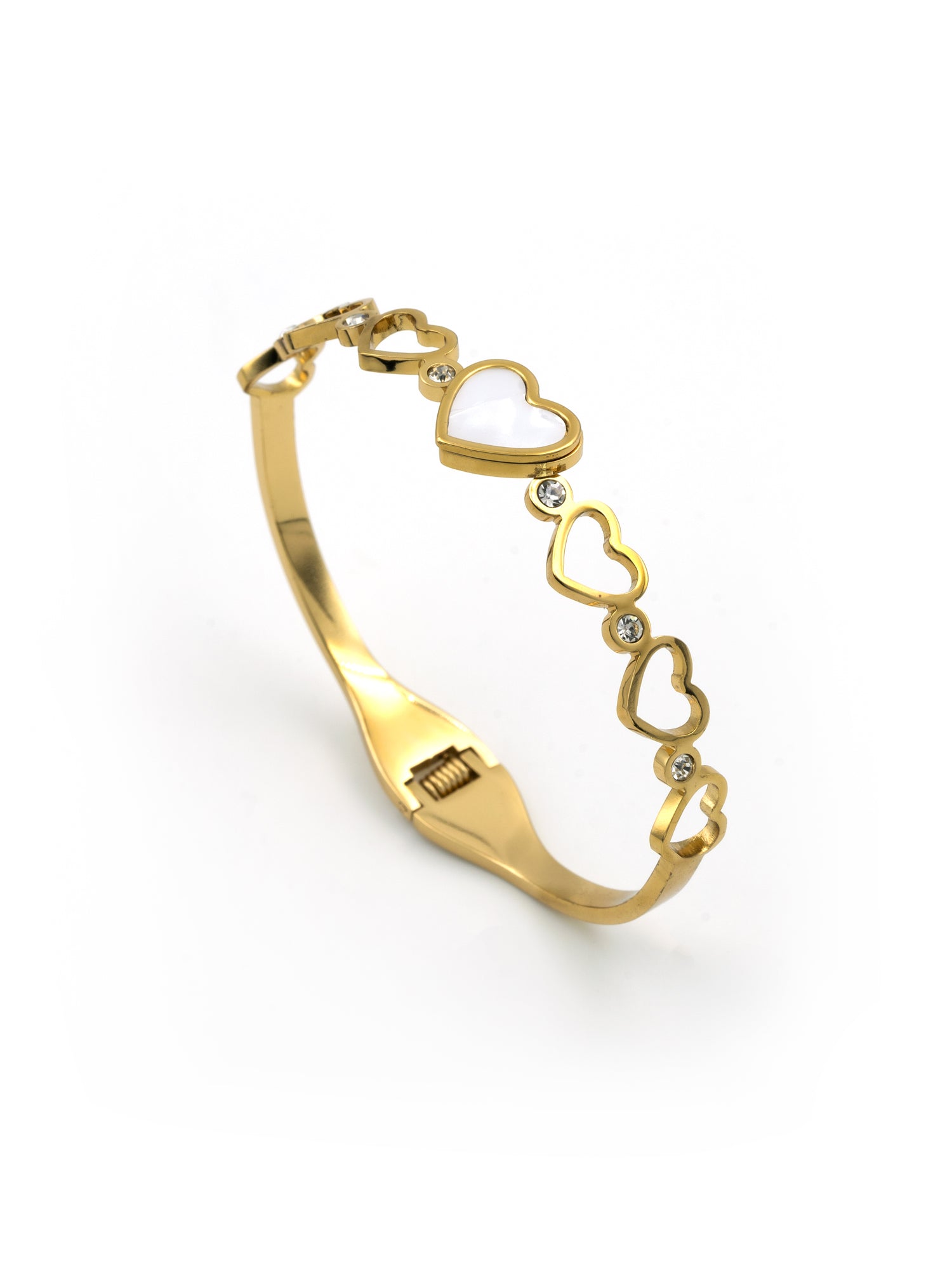 Artklim Gold Plated Heart Anti Tarnish Charm Bracelet