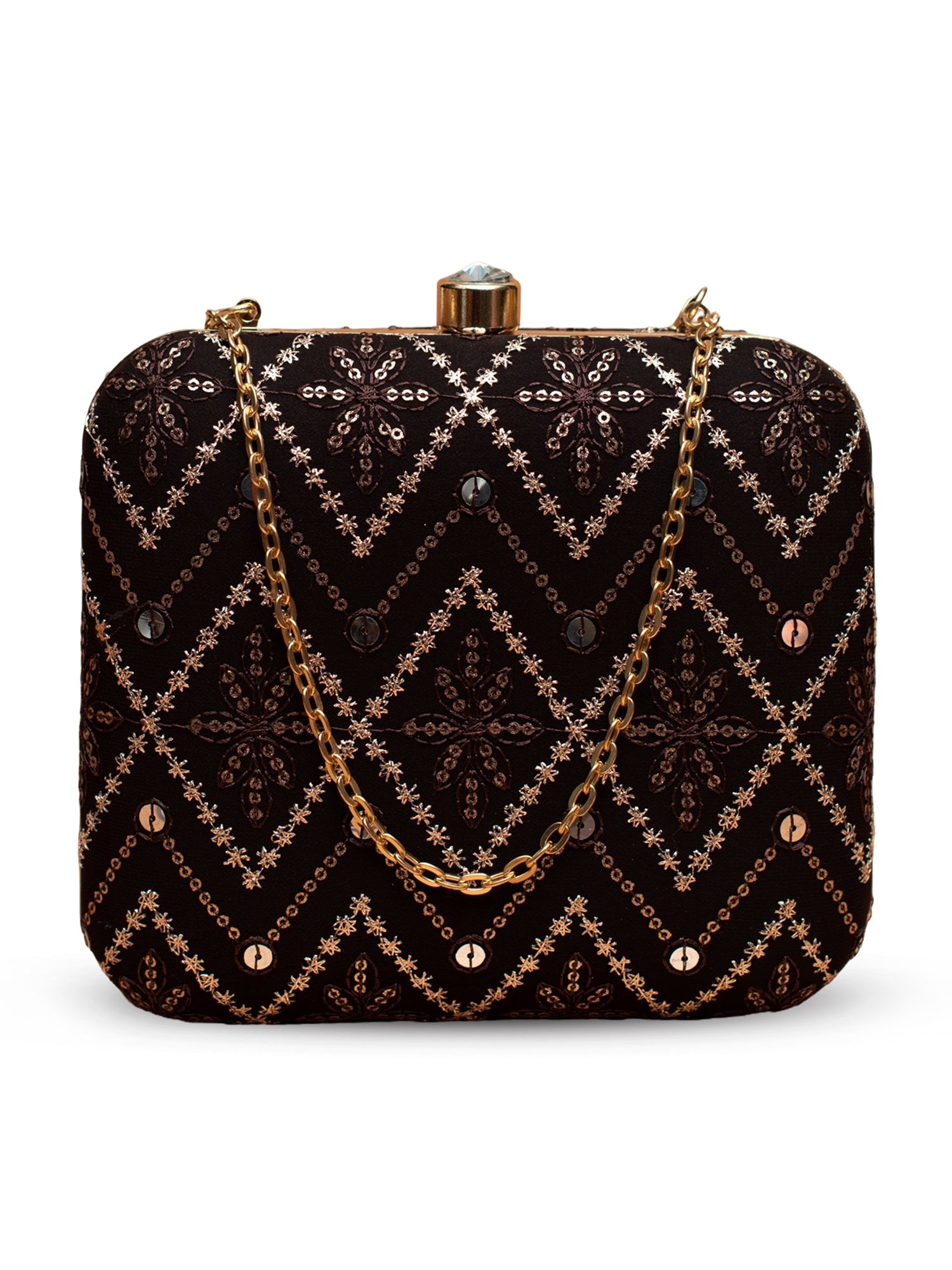 Artklim Midnight Glam – Black Embellished Clutch