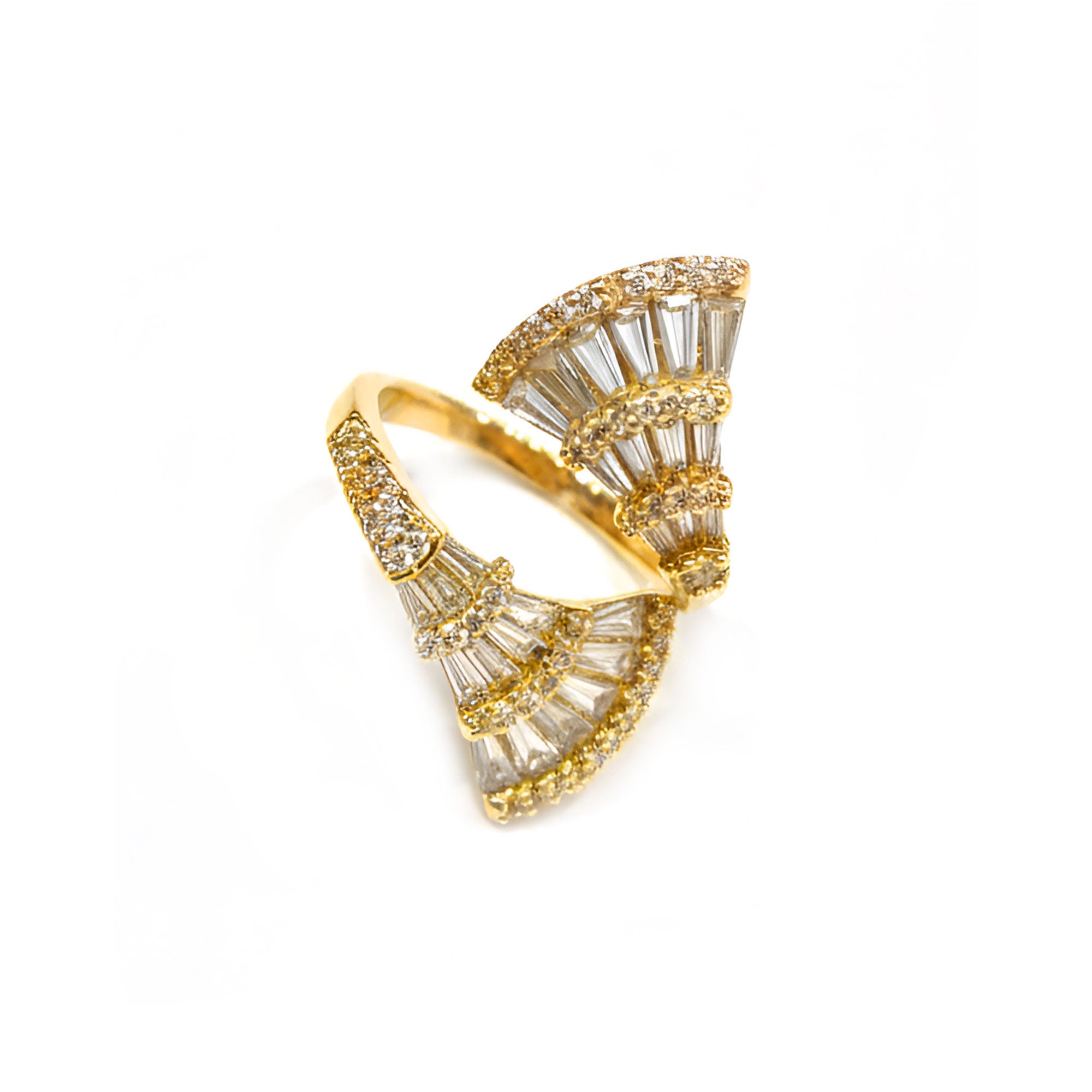 Artklim Gold-Plated Fan Spark Design Anti-Tarnish Ring