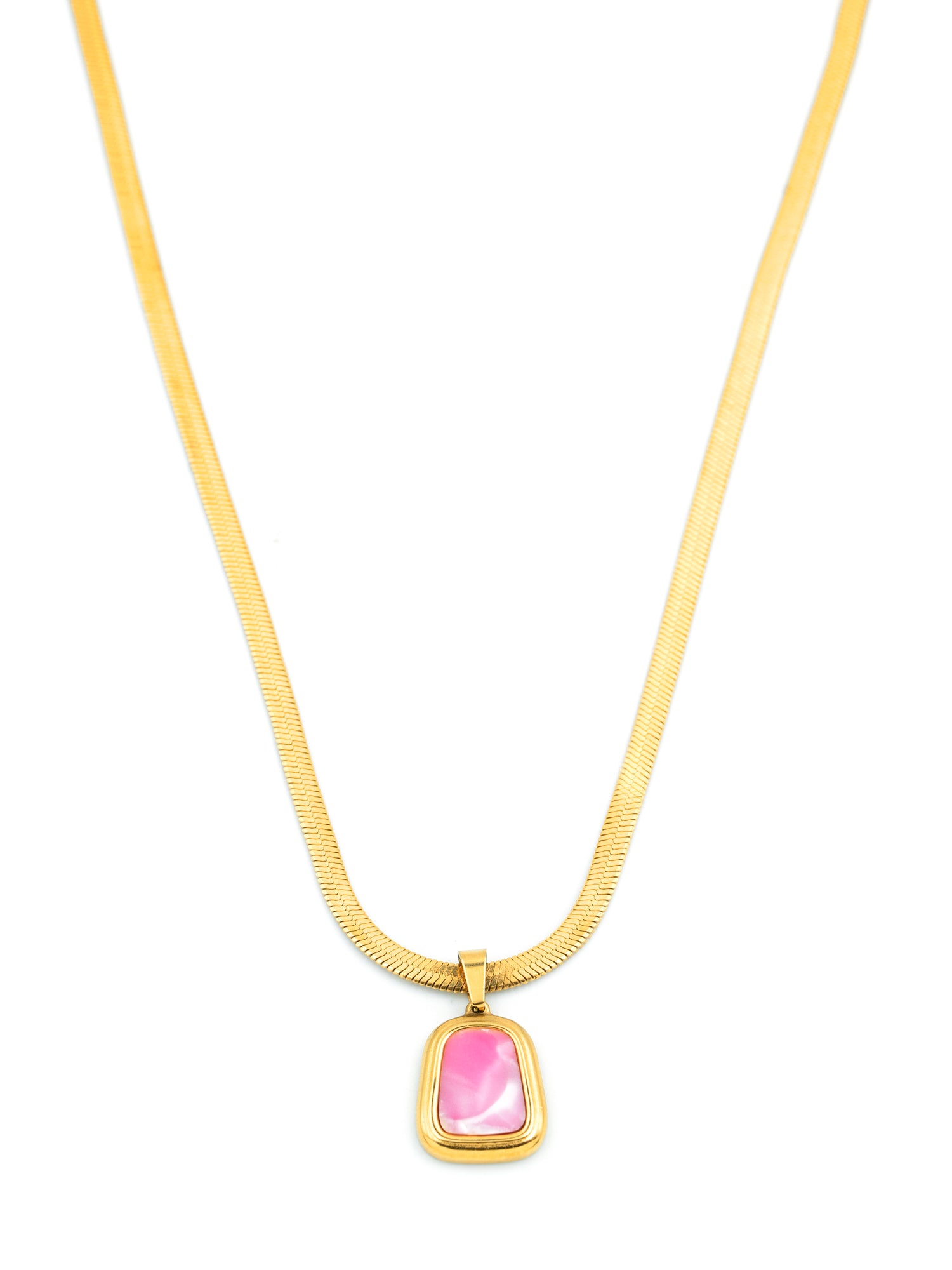 Artklim Blush Stone Drop Pendant