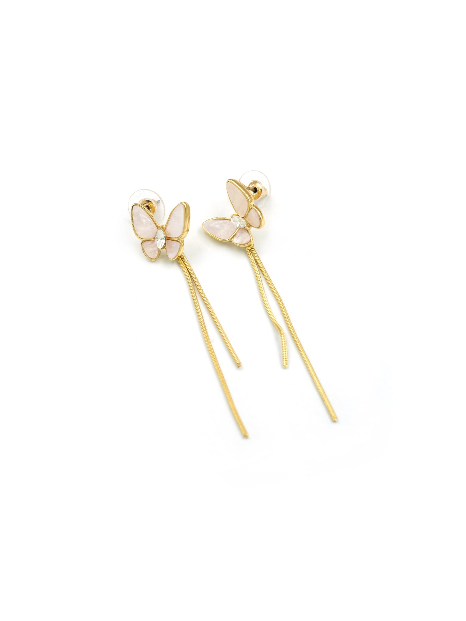 Artklim Butterfly Long Drop Anti Tarnish Earrings