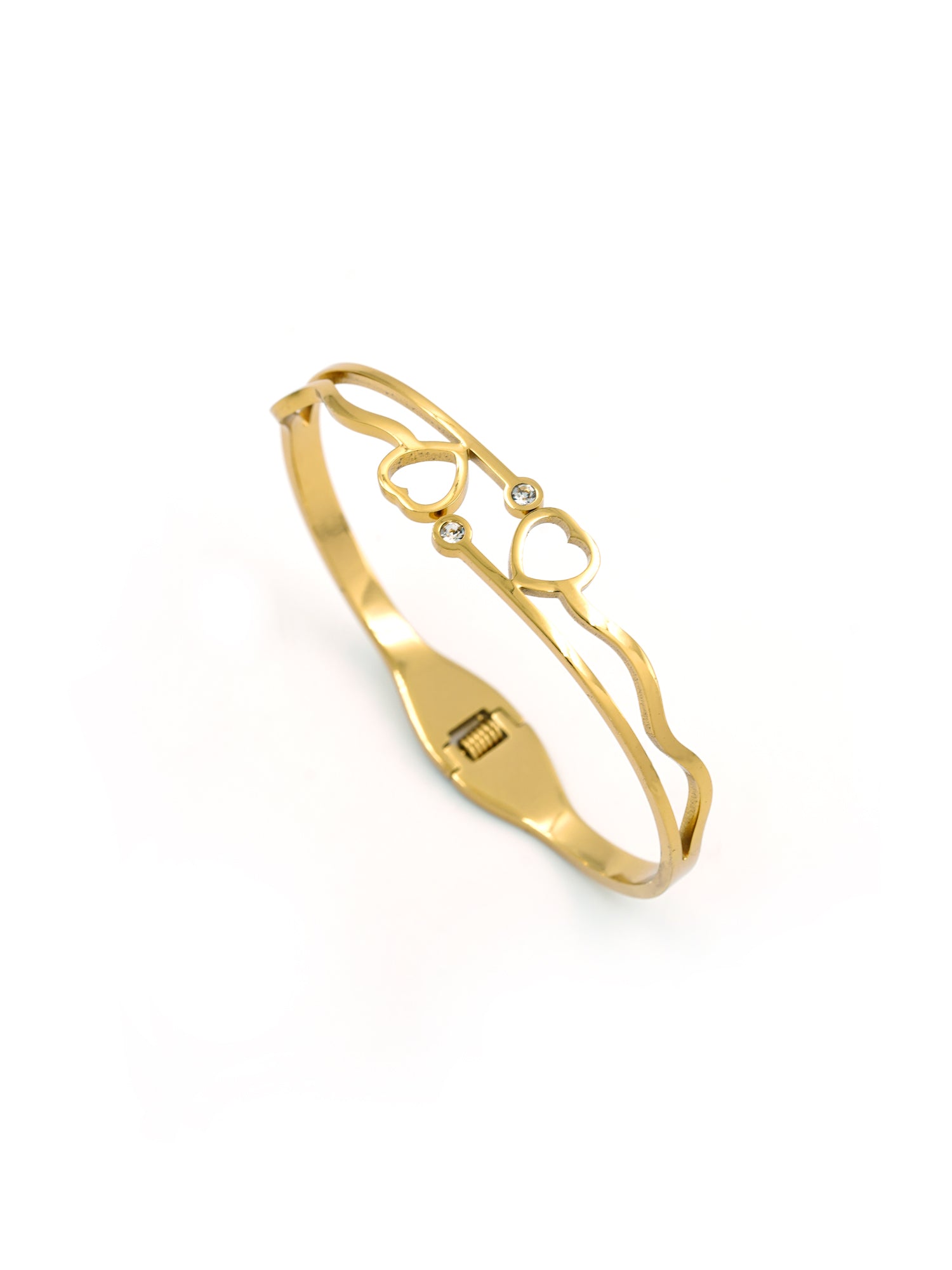 Artklim Golden Heartline Bangle