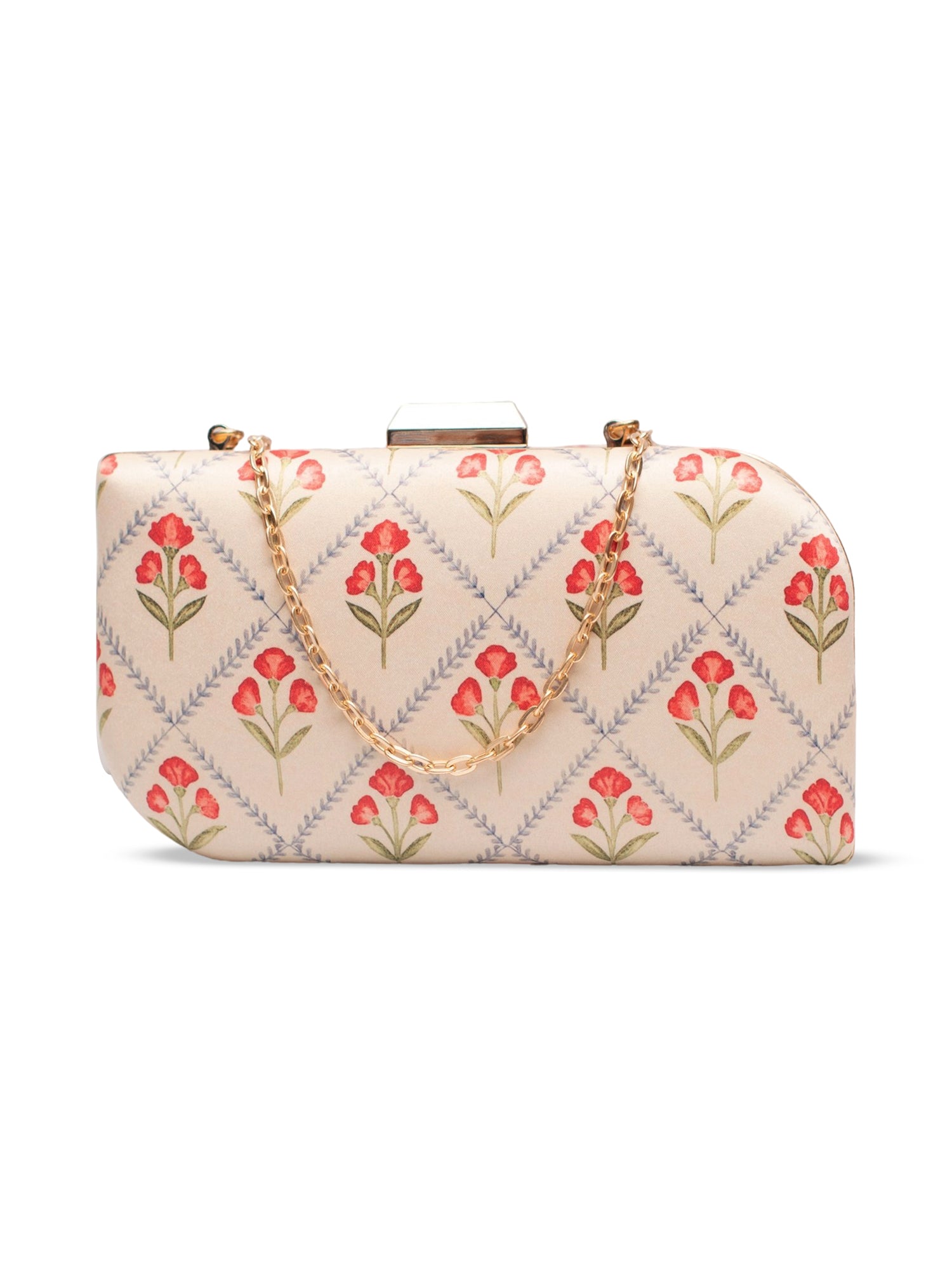 Artklim Retro Bloom Printed Clutch