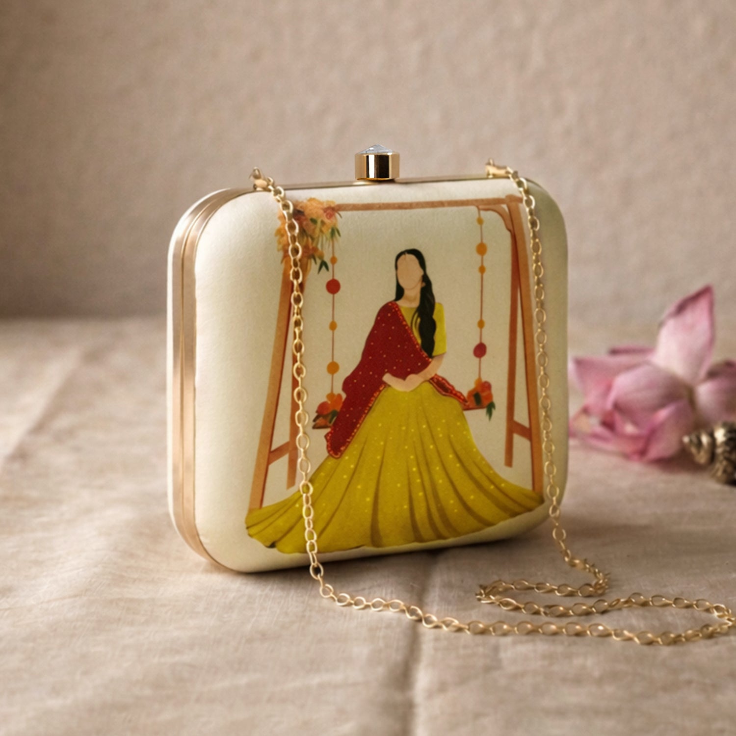 Artklim Grace on a Swing Celebration of Joy Printed Clutch