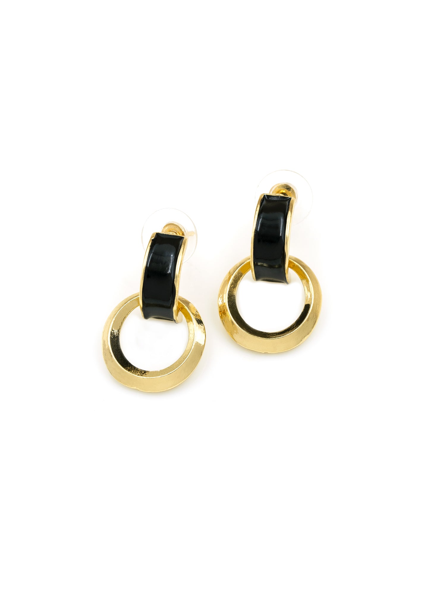 Artklim Black Loop Anti Tarnish Earrings
