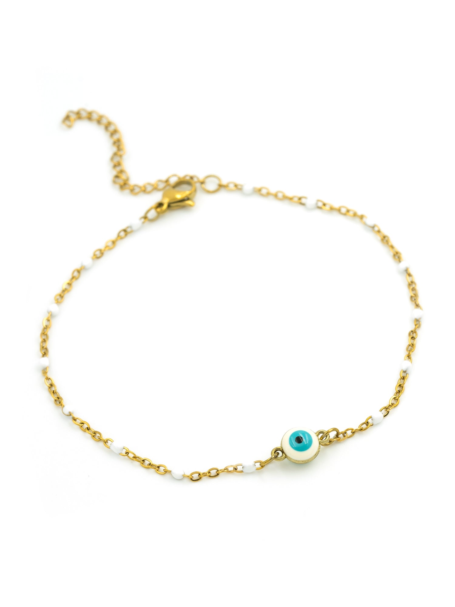 Artklim Gold Plated Evil Eye Beads Anti Tarnish Anklet