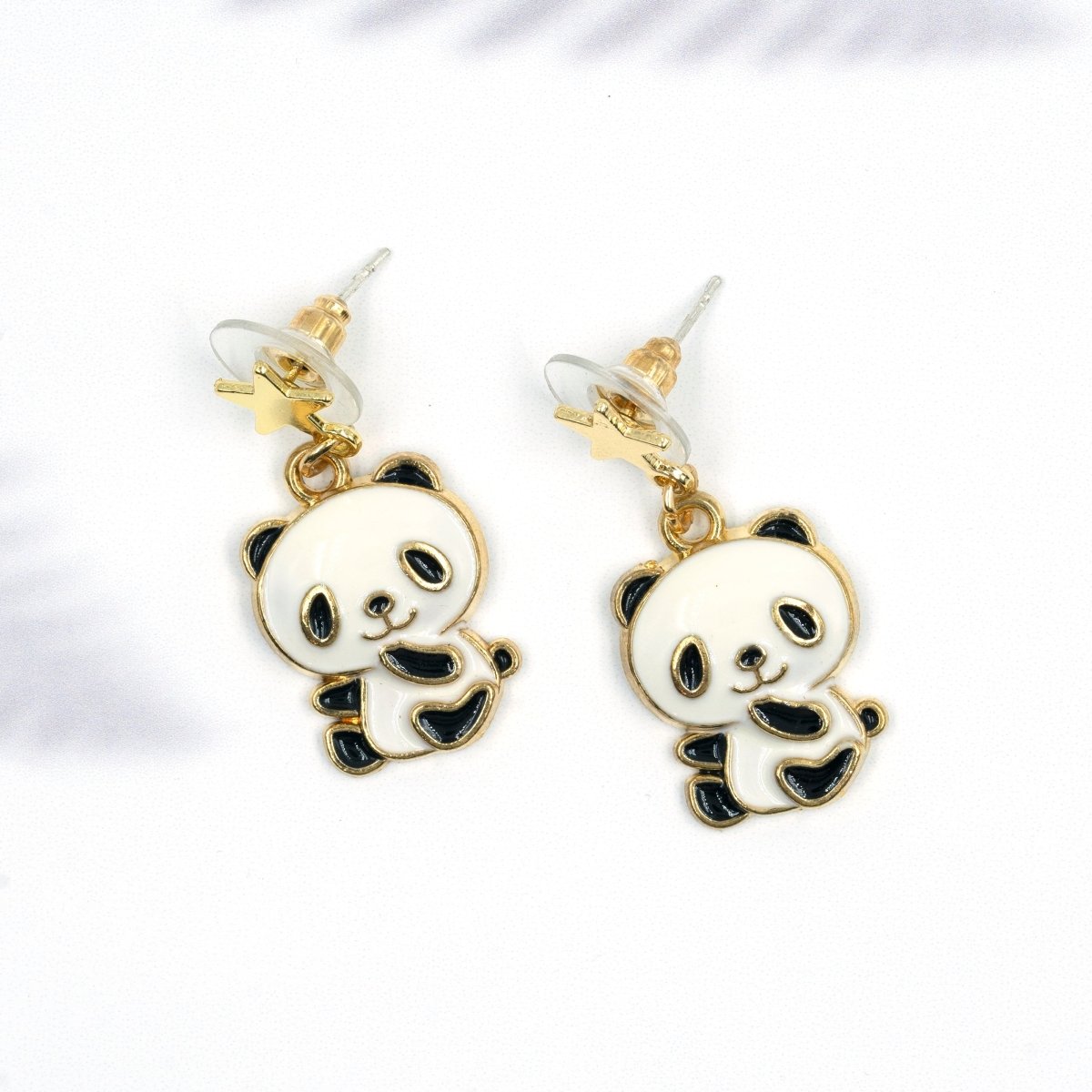 Artklim Cute Pandas Mismatched Drop Earrings