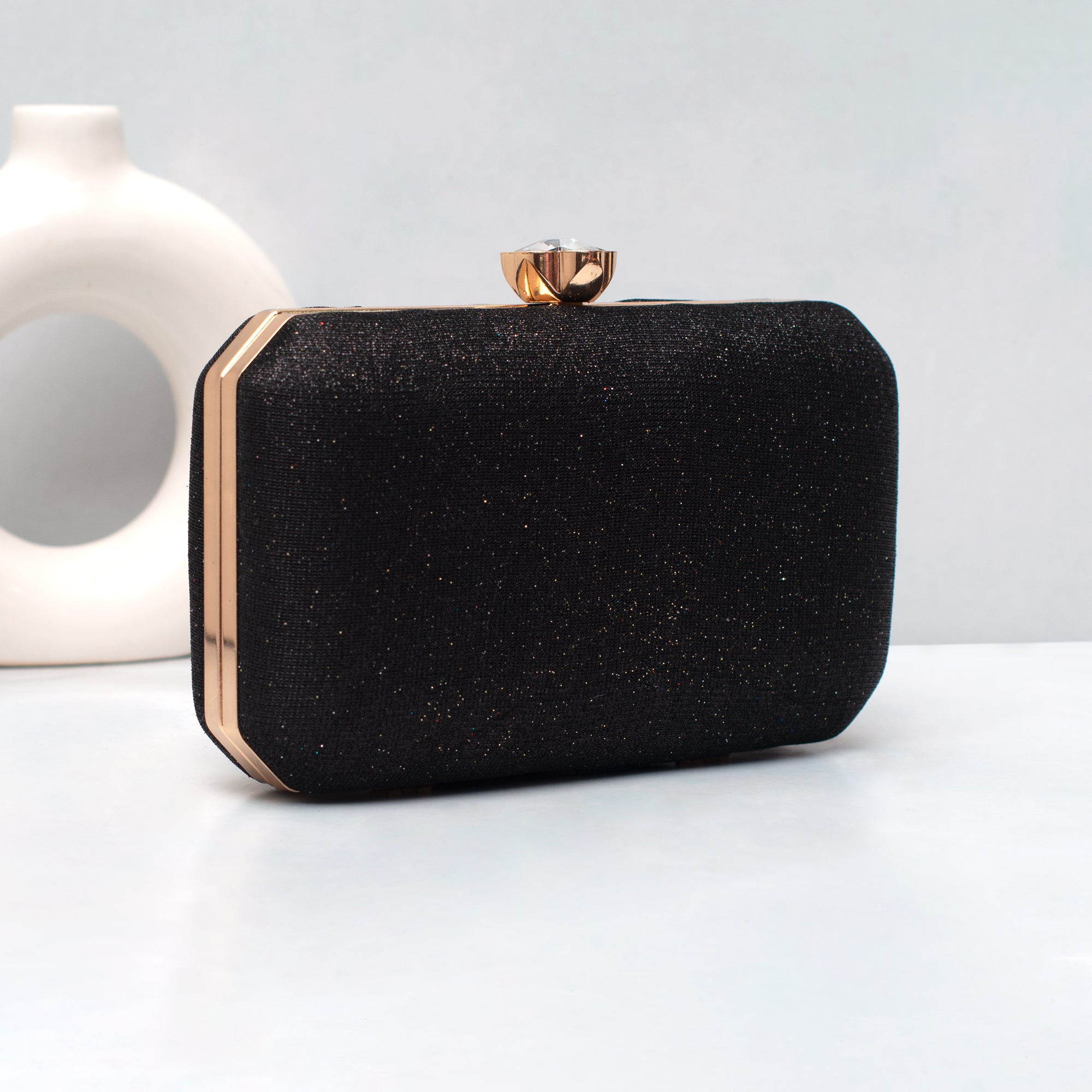 Artklim Midnight Sparkle Luxe Embroidered Clutch