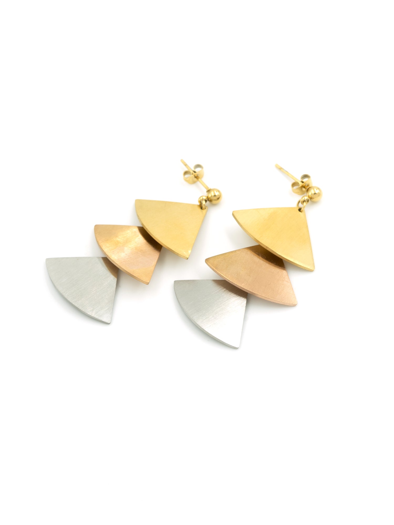 Artklim Geometric Layered Triangle Anti-Tarnish Earrings