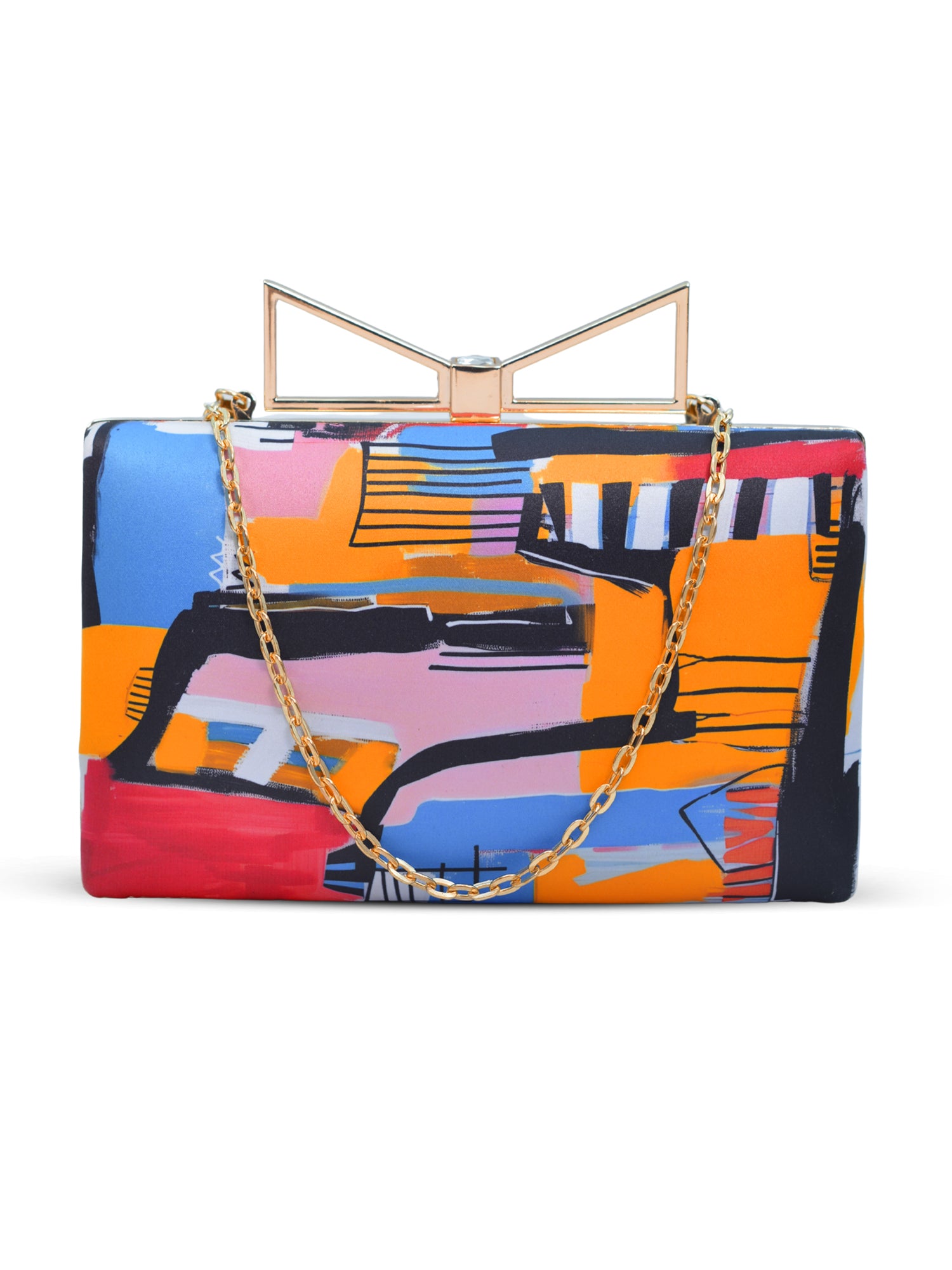 Artklim City Pop Vibe Printed Clutch