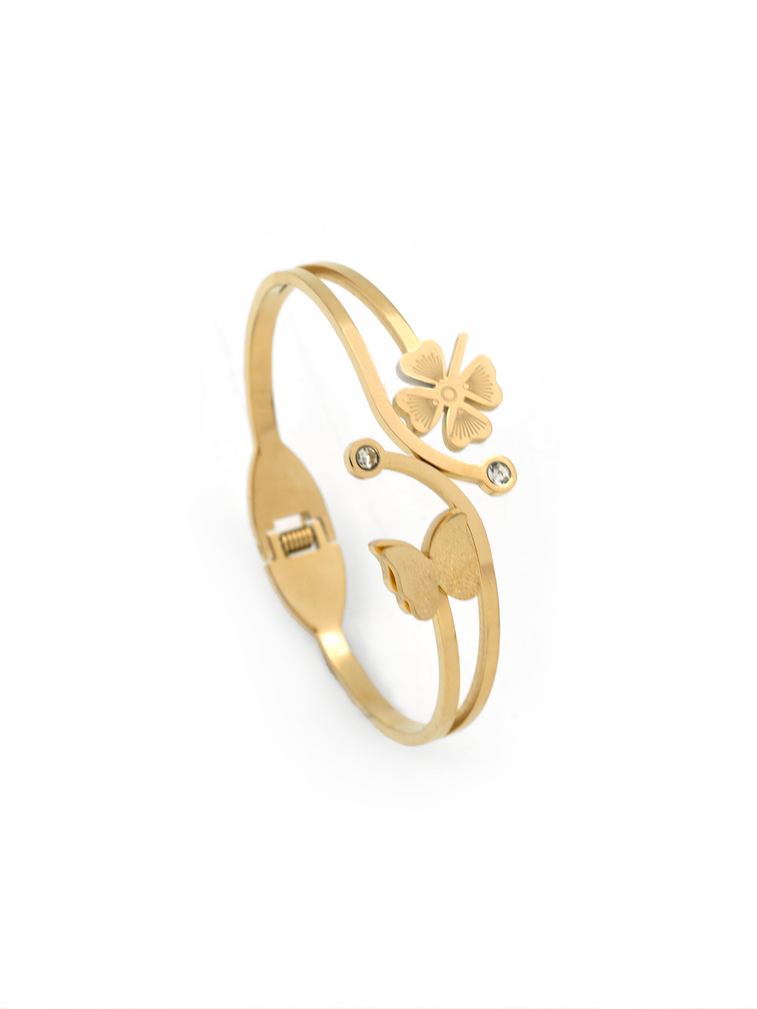 Artklim Four-Leaf Lucky Charm Gold-Plated Bracelet