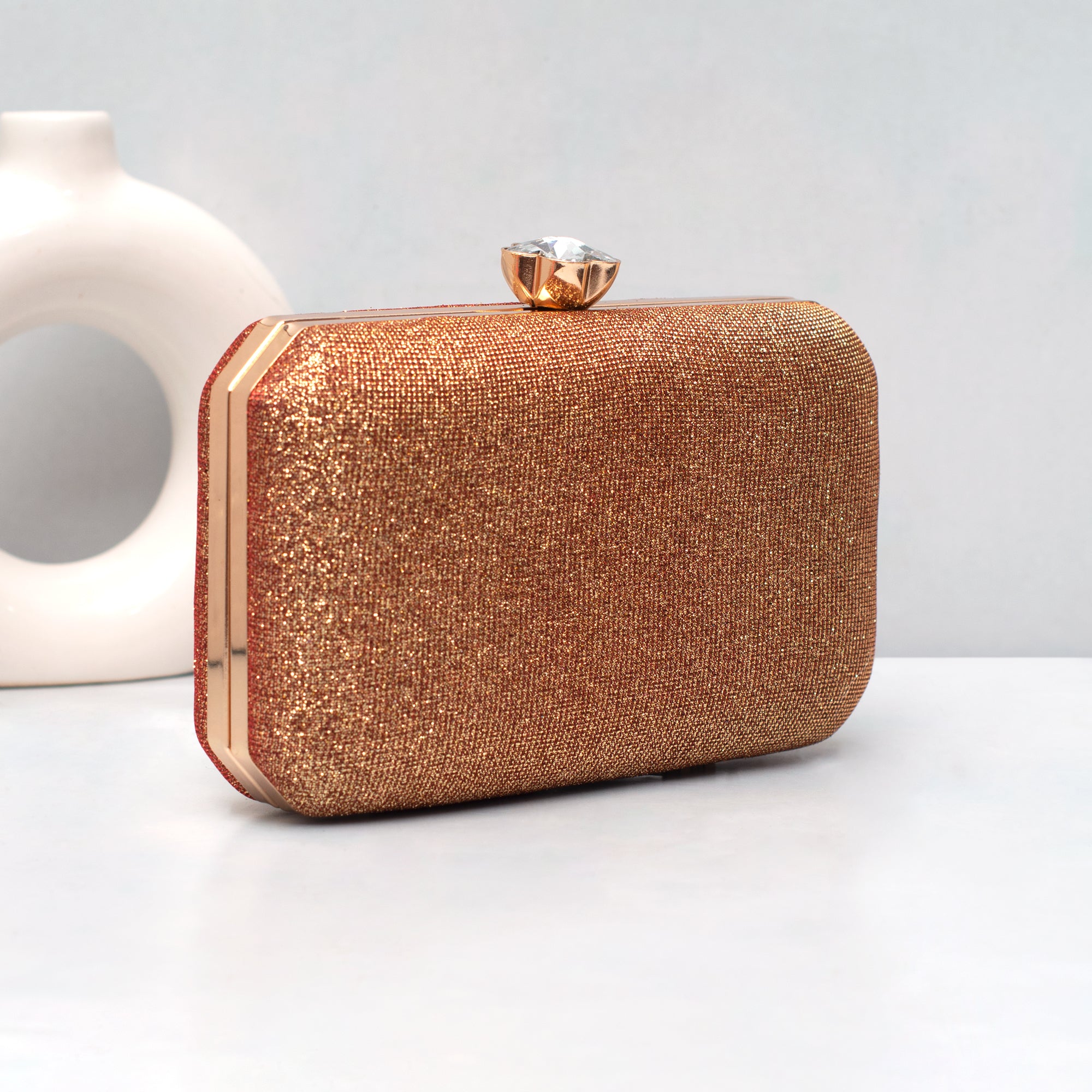 Artklim Golden Glow Luxe Embroidered Clutch