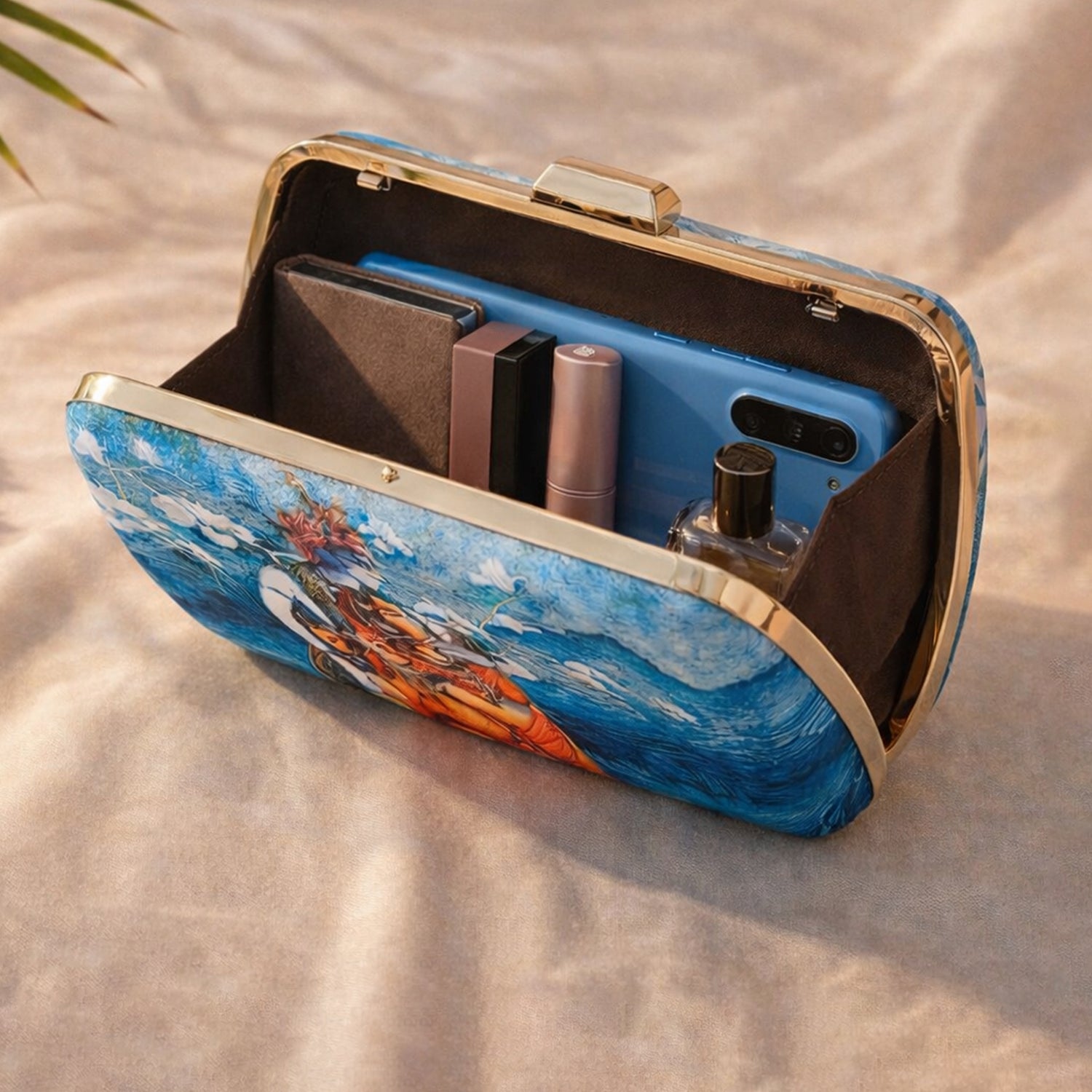 Majestic Radha Krishna Printed Clutch