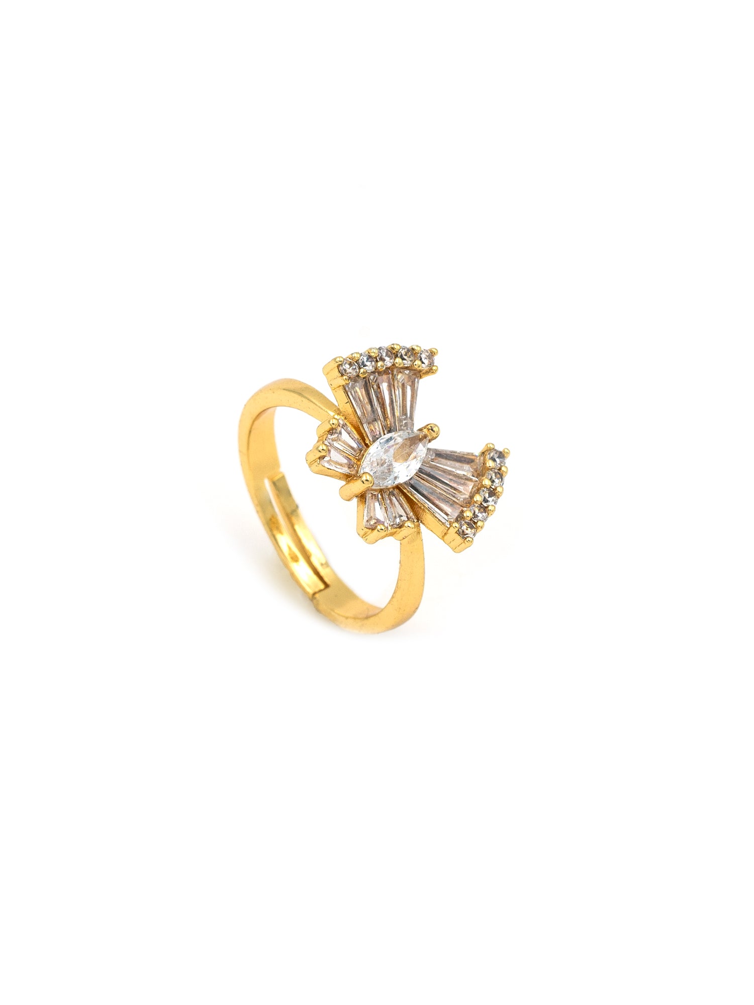 Artklim Gold-Plated Butterfly Wings Anti-Tarnish Ring